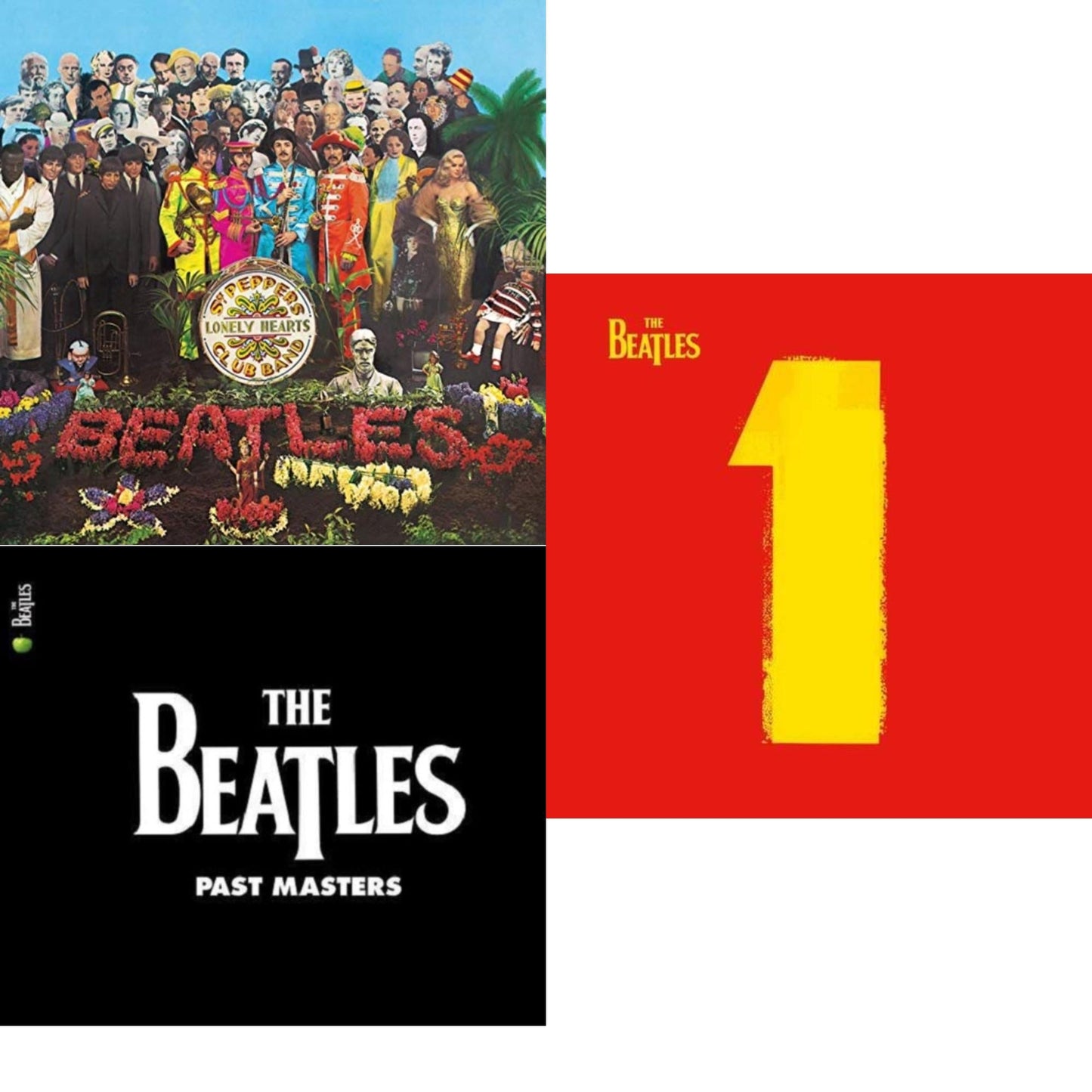 Beatles - Past Masters 1 & 2 & 1 (2015 Reissue) & Sgt. Pepper's Lonely Hearts Club Band (2017 Stereo Mix/180G/Original Stencils) - LP Vinyl Bundle