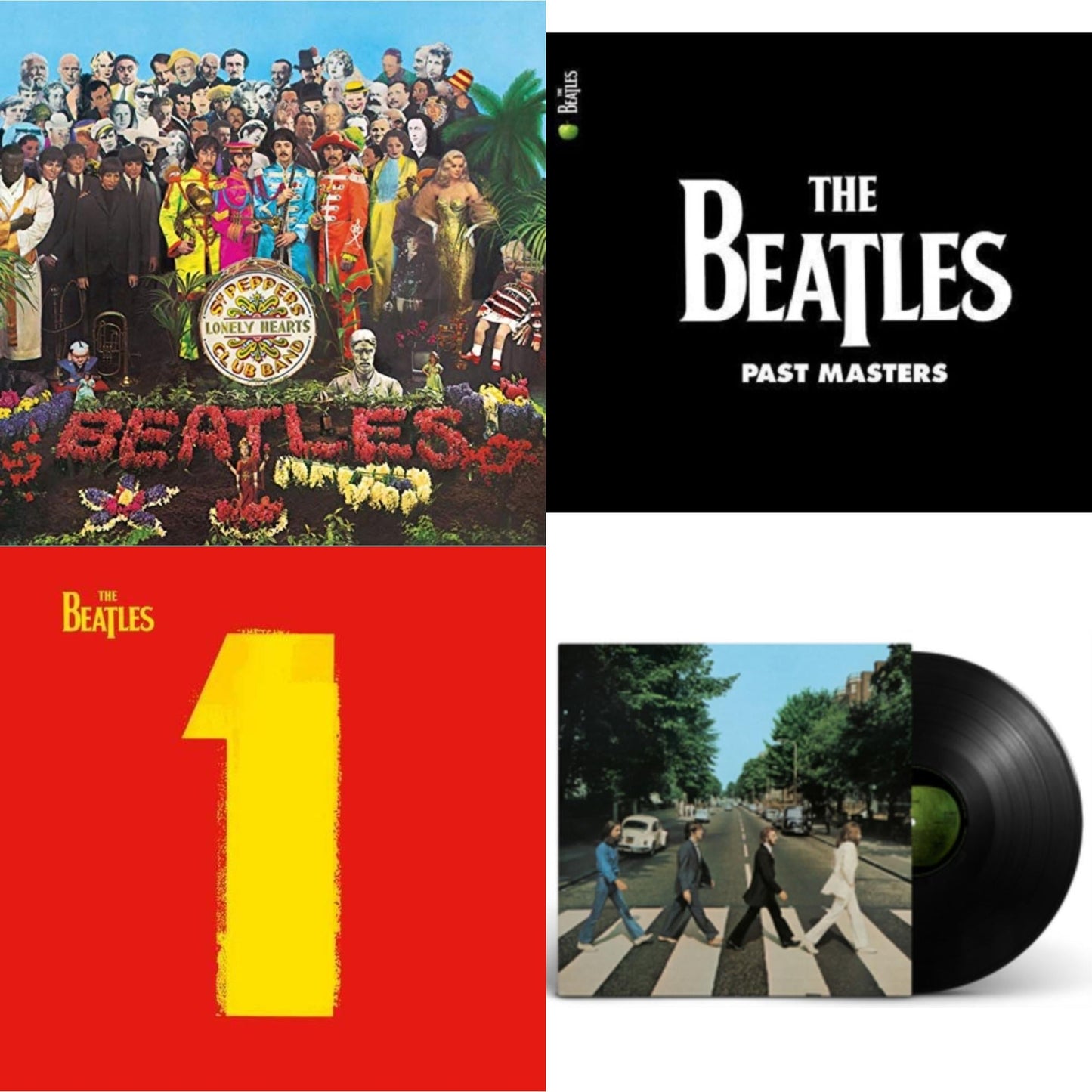 Beatles - Past Masters 1 & 2 & 1 (2015 Reissue) & Sgt. Pepper's Lonely Hearts Club Band (2017 Stereo Mix/180G/Original Stencils) & Abbey Road Anniversary - LP Vinyl Bundle