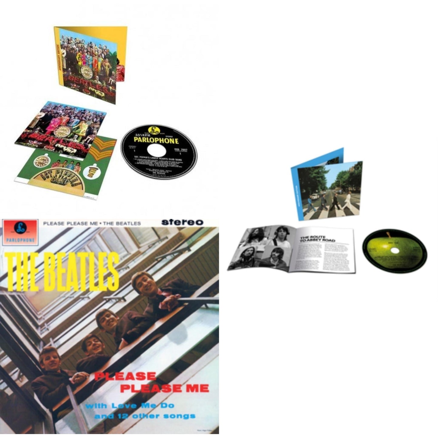 Beatles - Please Please Me & Abbey Road Anniversary & Sgt. Pepper's Lonely Hearts Club Band (Anniversary Edition) - CD Bundle