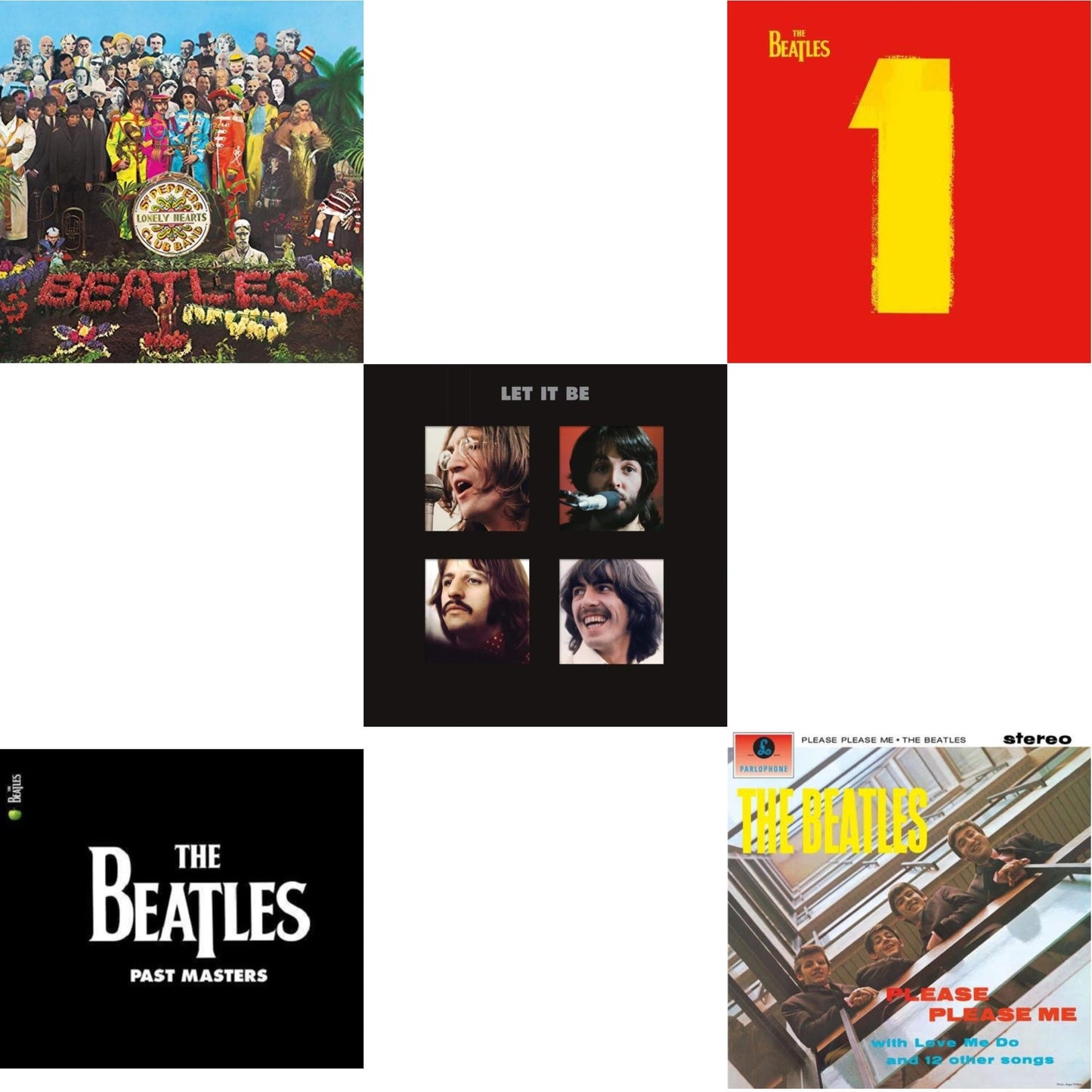 Beatles - Please Please Me & Past Masters 1 & 2 & Let It Be Special Edition (Super Deluxe/Slipbox/Book/4LP/12Inch Ep Box Set) & 1 (2015 Reissue) & Sgt. Pepper's Lonely Hearts Club Band (2017 Stereo Mix/180G/Original Stencils)