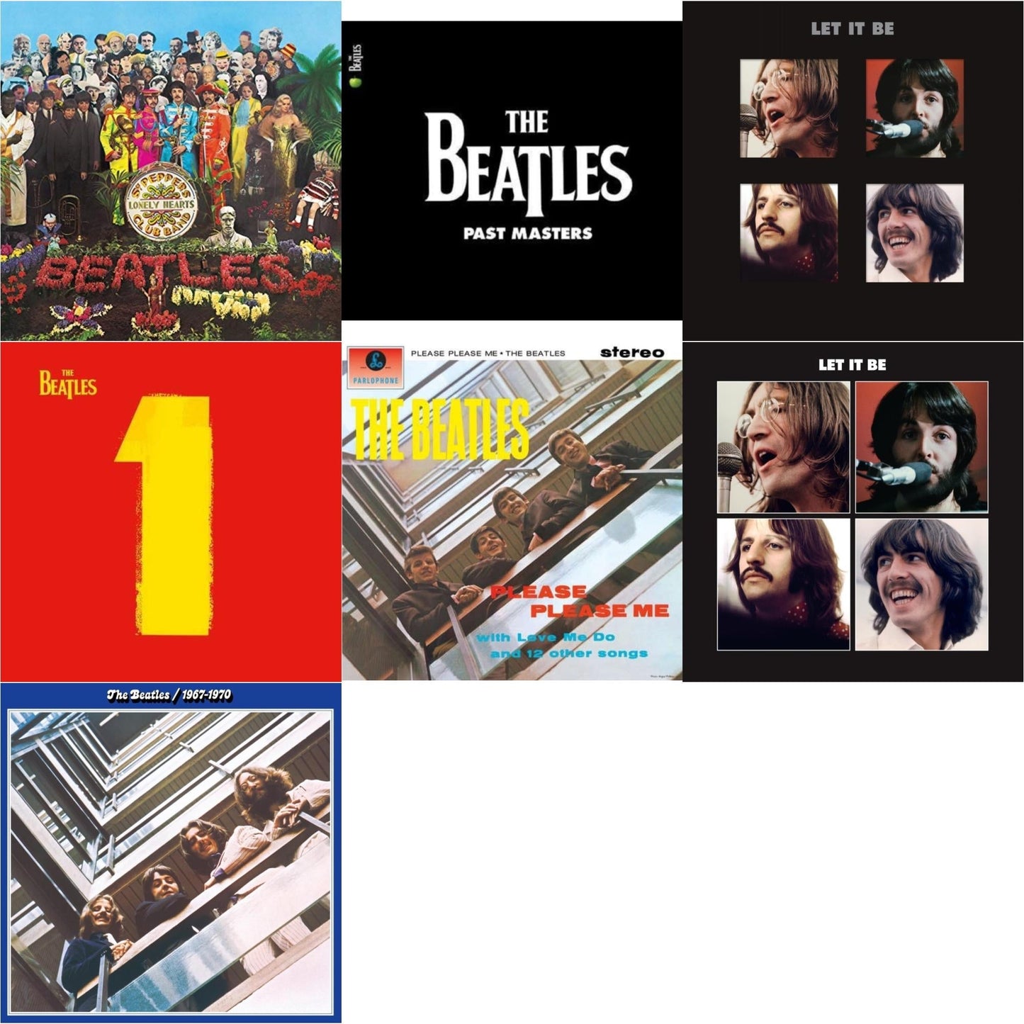 Beatles - Please Please Me & Past Masters 1 & 2 & Beatles 1967-1970 (2023 Edition) (Half-Speed) (3LP) & Let It Be Special Edition & Let It Be Special Edition (Super Deluxe/Slipbox/Book/4LP/12Inch Ep Box Set) & 1 (2015 Reissue) & Sgt. Pepper's Lonely