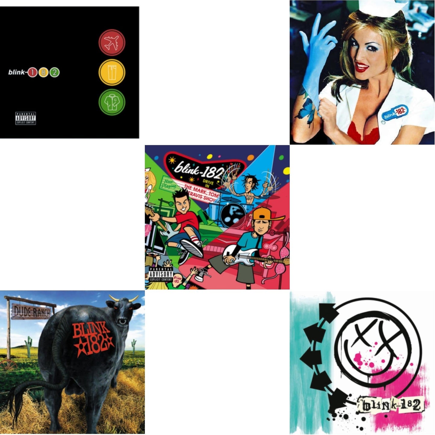 Blink-182 - Enema Of The State (X) & Dude Ranch & Take Off Your Pants & Jacket & Mark Tom & Travis Show (Enema Strikes Back) & Blink-182 - LP Vinyl Bundle