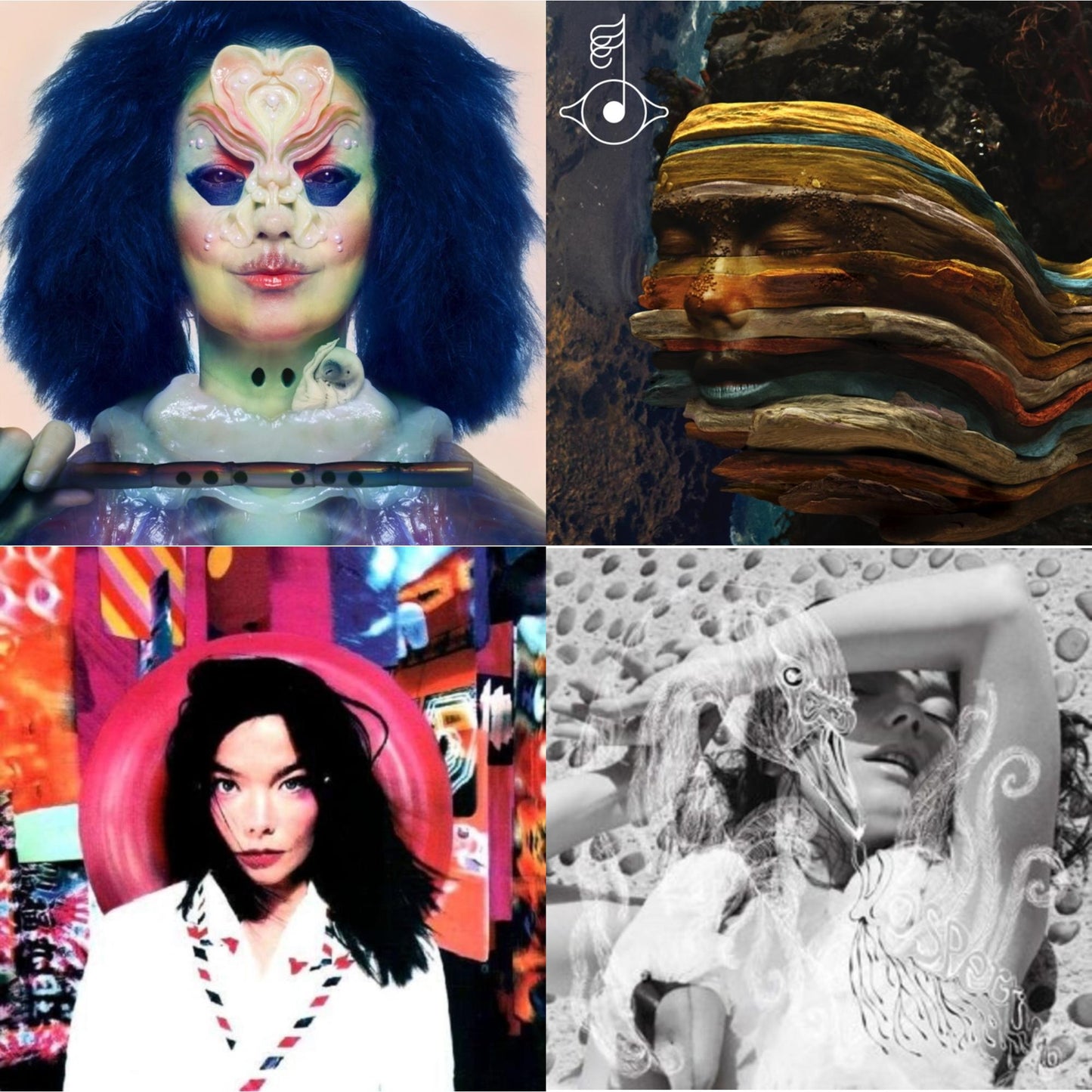 Bjork - Post & Vespertine & Utopia & Bastards: Remix - LP Vinyl Bundle
