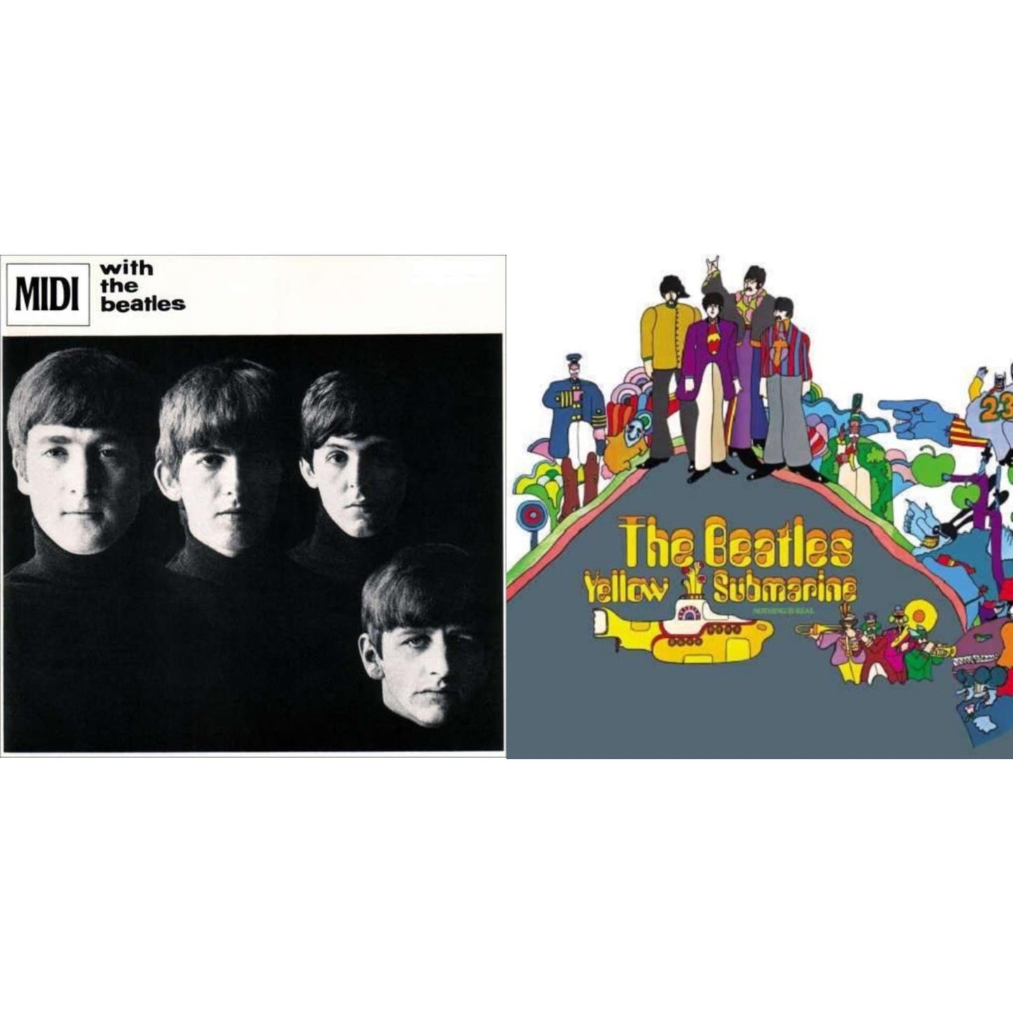 Beatles - With The Beatles & Yellow Submarine - LP Vinyl Bundle