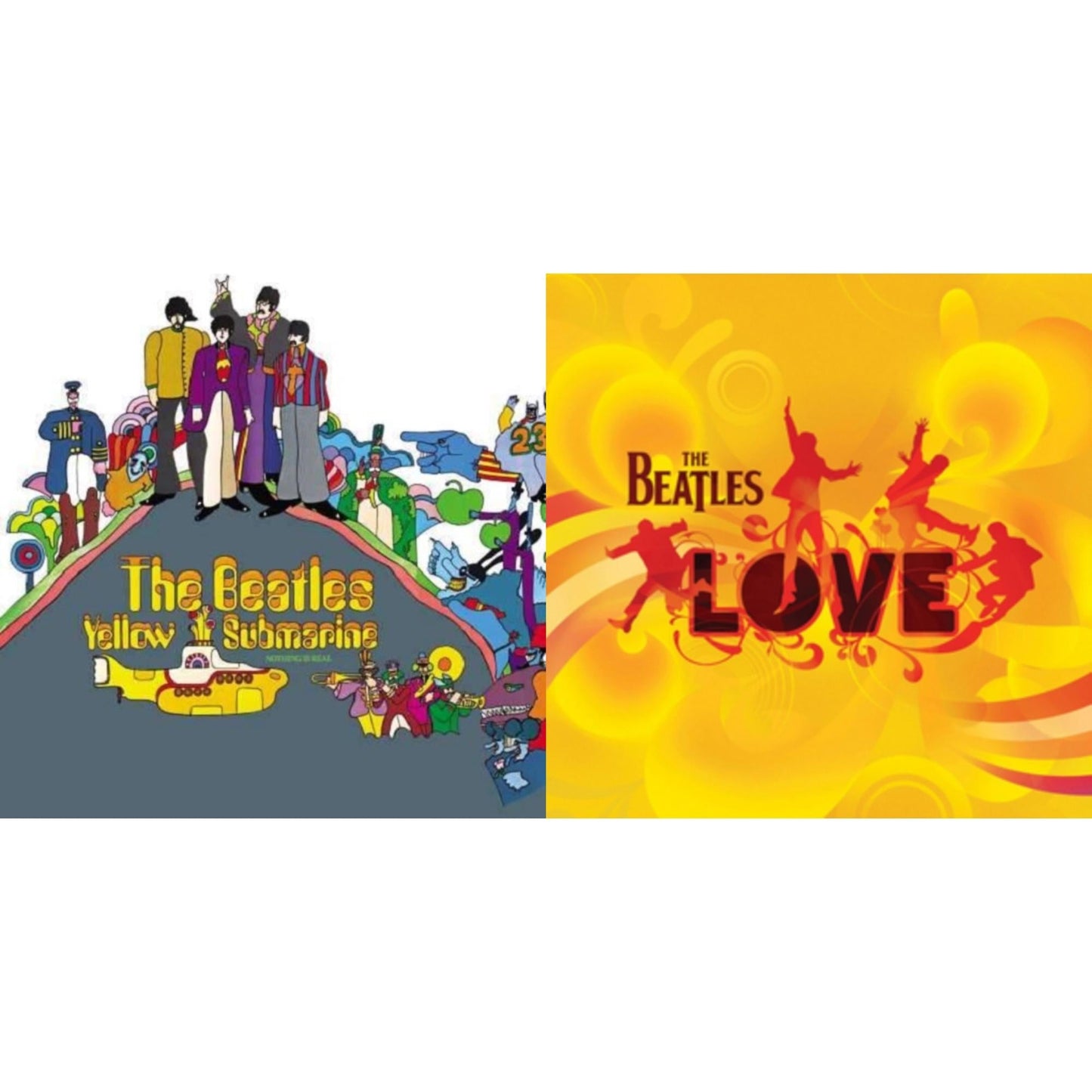 Beatles - Yellow Submarine & Love - LP Vinyl Bundle