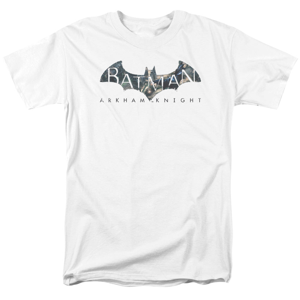 Batman Arkham Knight Descending Logo Mens T Shirt White