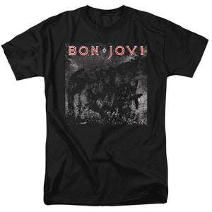 Bon Jovi Slippery Cover Mens T Shirt Black