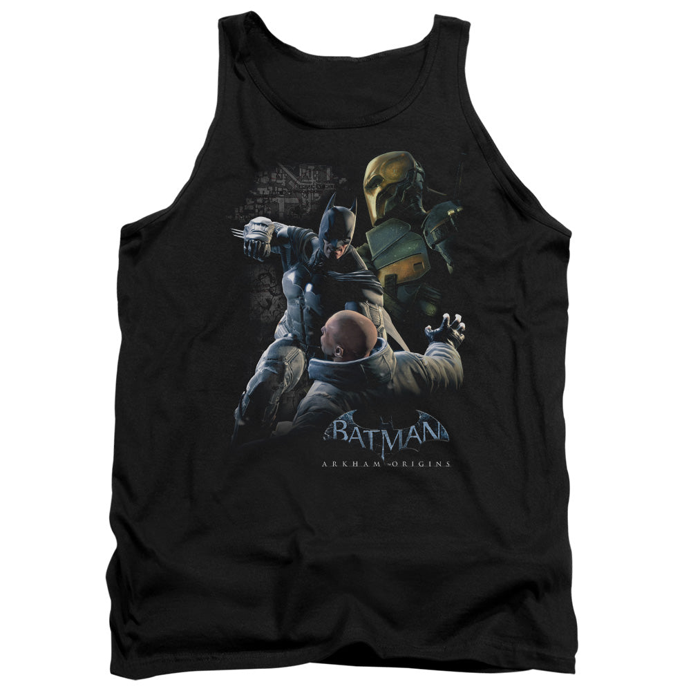Batman Arkham Origins Punch Mens Tank Top Shirt Black Officially Licensed