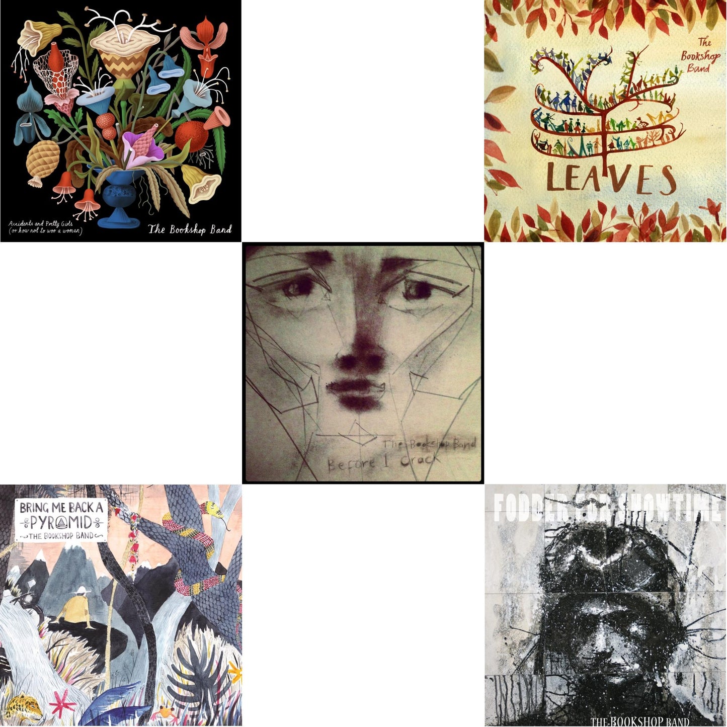 Bookshop Band - Accidents & Pretty Girls & Bring Me Back A Pyramid & Before I Crack & Leaves & Fodder For Showtime - CD Bundle