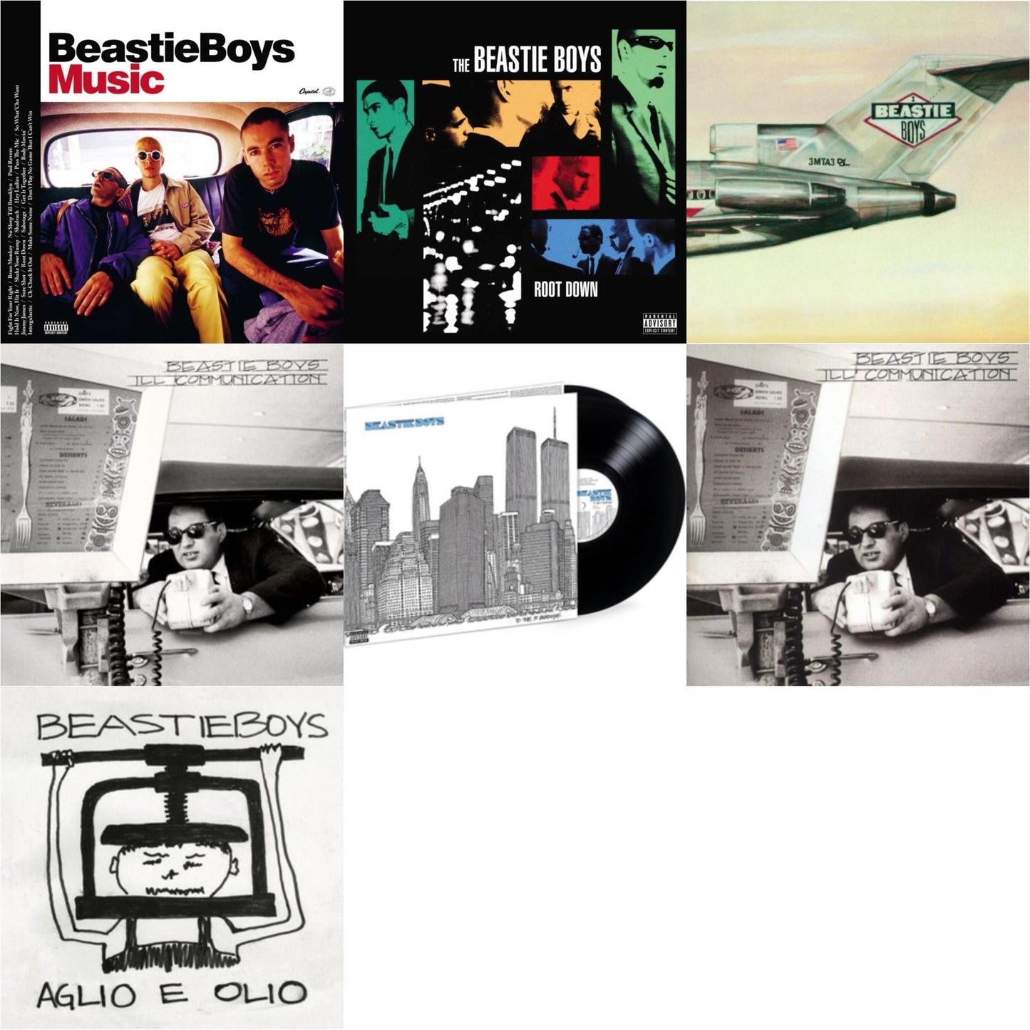 Beastie Boys - Ill Communication & Aglio E Olio & Ill Communication (30Th Anniversary Deluxe Edition) (3LP) & Beastie Boys Music (2LP) & Licensed To Ill (30Th Anniversary Edition) & To The 5 Boroughs (180G/2LP) & Root Down Ep