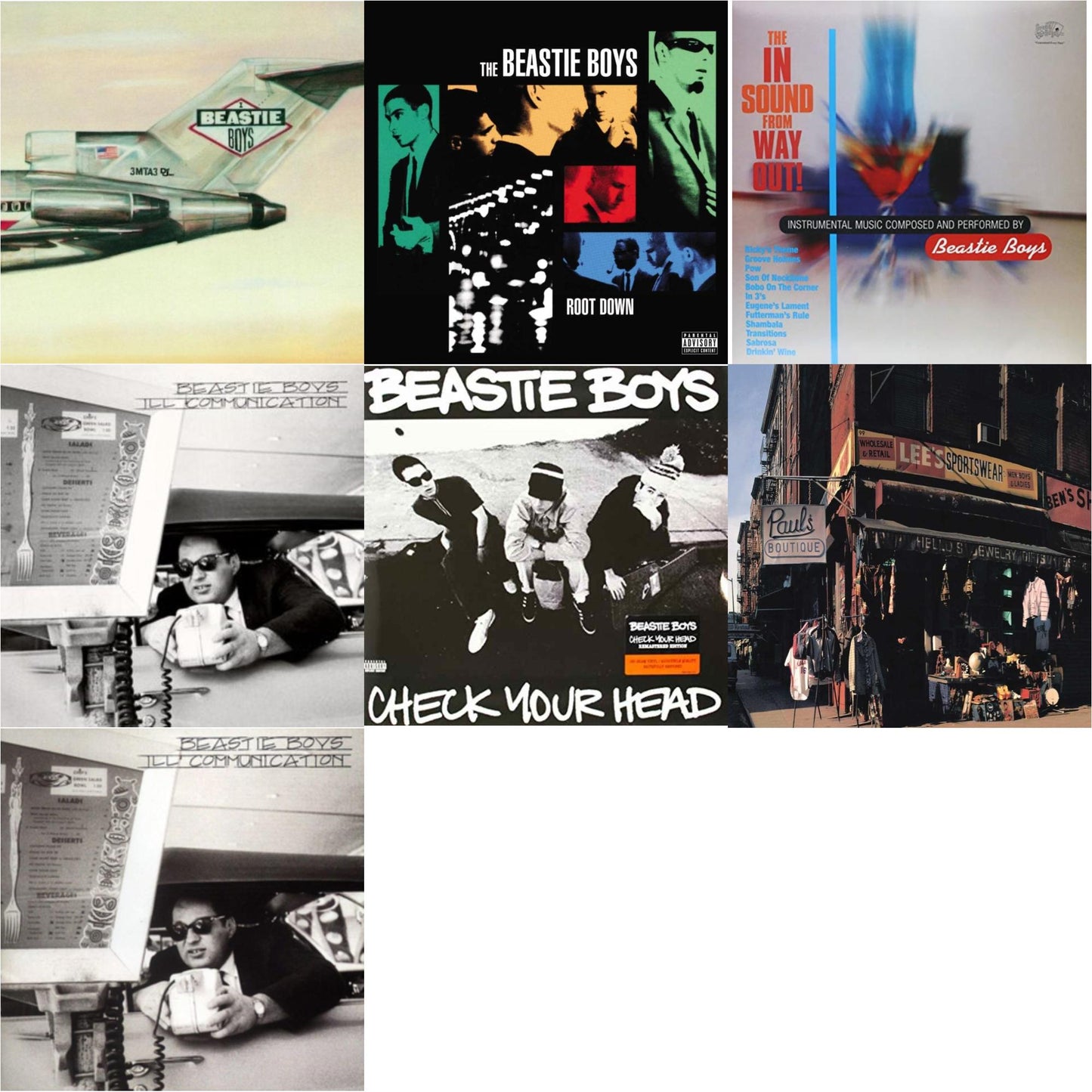 Beastie Boys - Check Your Head & Ill Communication & Ill Communication (30Th Anniversary Deluxe Edition) (3LP) & Licensed To Ill (30Th Anniversary Edition) & In Sound From Way Out (180G) & Root Down Ep & Paul's Boutique (2 LP)