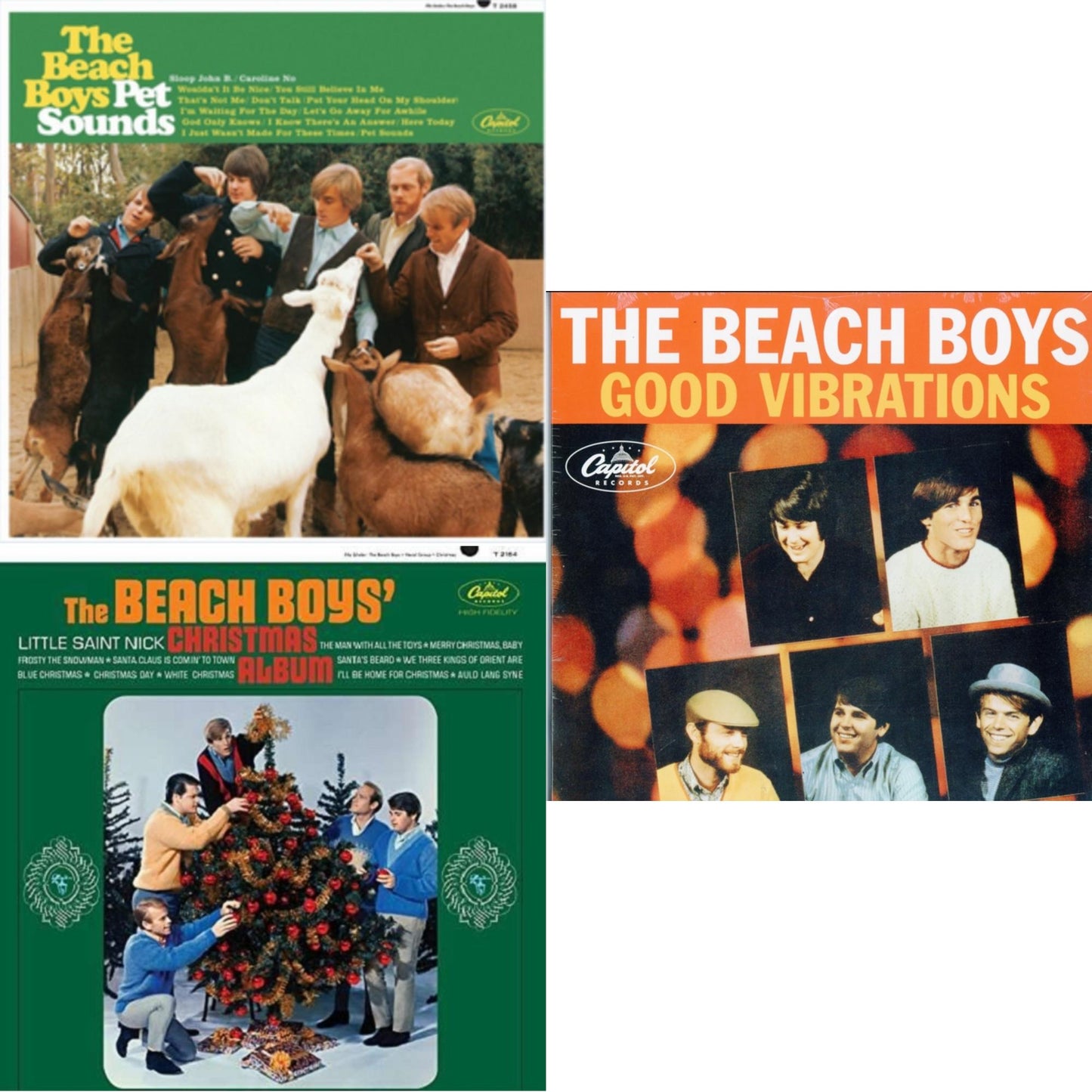 Beach Boys - Beach Boys' Christmas Album (Mono) & Pet Sounds (Stereo) & Good Vibrations (Orange/Yellow Swirl-Marble LP Vinyl)