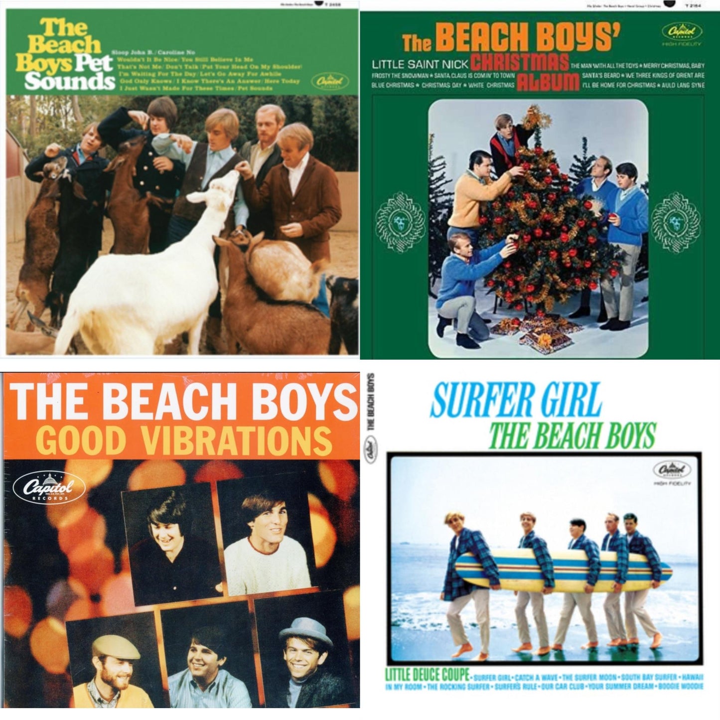 Beach Boys - Beach Boys' Christmas Album (Mono) & Pet Sounds (Stereo) & Surfer Girl (75Th Anniversary) & Good Vibrations (Orange/Yellow Swirl-Marble LP Vinyl)