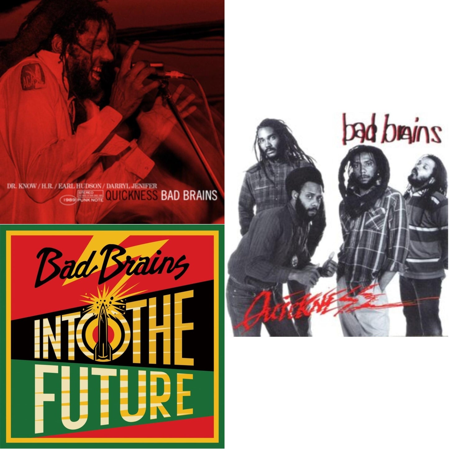 Bad Brains - Into The Future (Green, Yellow, Red Splatter LP Vinyl) & Quickness & Quickness (Punk Note)