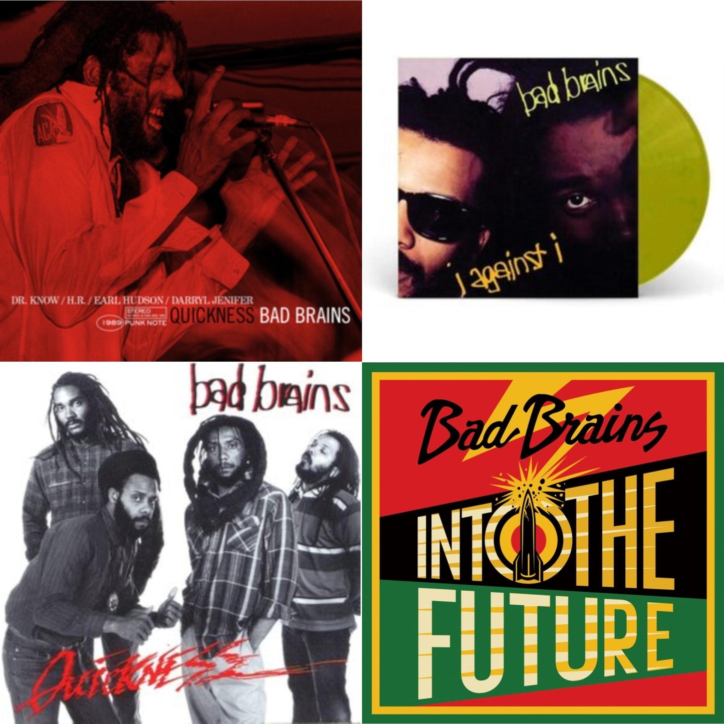 Bad Brains - Into The Future (Green, Yellow, Red Splatter LP Vinyl) & Quickness & Quickness (Punk Note) & I Against I (Plutonium LP Vinyl)