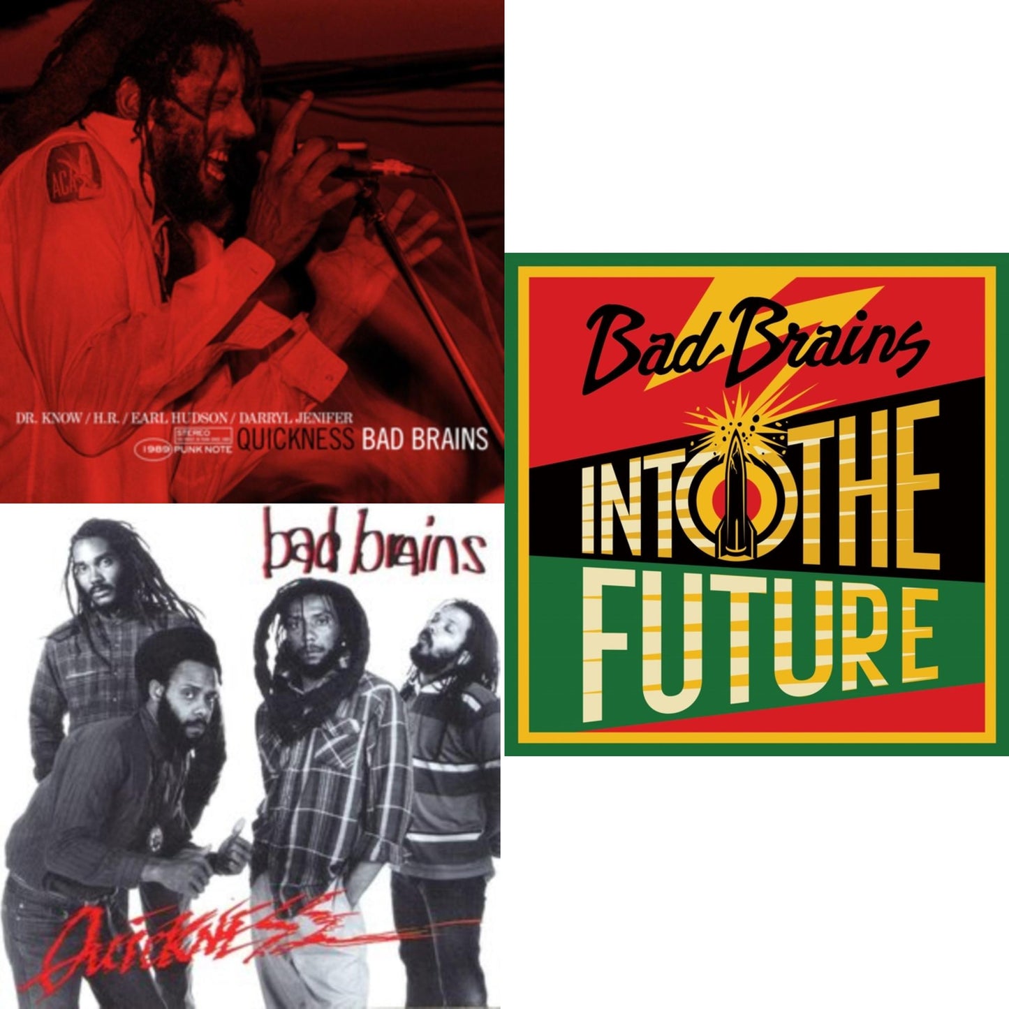 Bad Brains - Quickness (Punk Note) & Quickness & Into The Future (Green, Yellow, Red Splatter LP Vinyl)