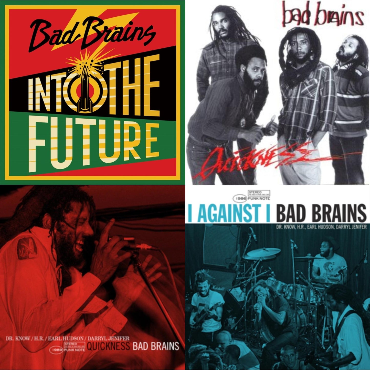 Bad Brains - Into The Future (Green, Yellow, Red Splatter LP Vinyl) & Quickness & Quickness (Punk Note) & I Against I - Punk Note