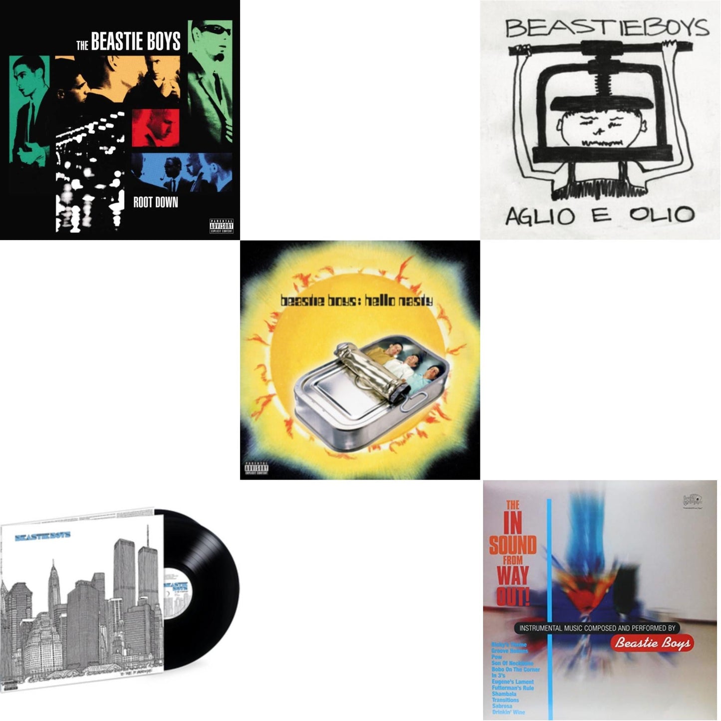 Beastie Boys - Hello Nasty & Aglio E Olio & In Sound From Way Out (180G) & To The 5 Boroughs (180G/2LP) & Root Down Ep