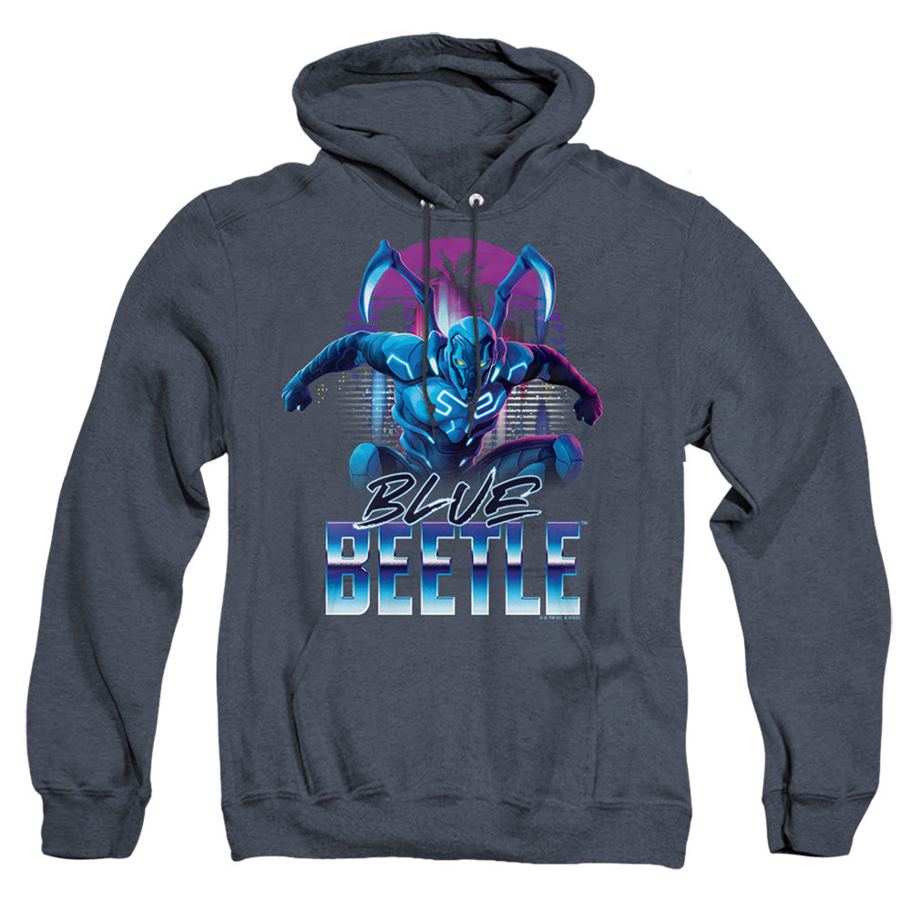 Blue Beetle (2023) City Protector Heather Mens Hoodie Navy Officially Licensed