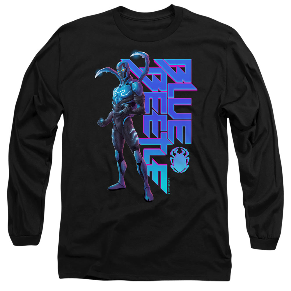 Blue Beetle (2023) Standing Mens Long Sleeve Shirt Black Officially Licensed