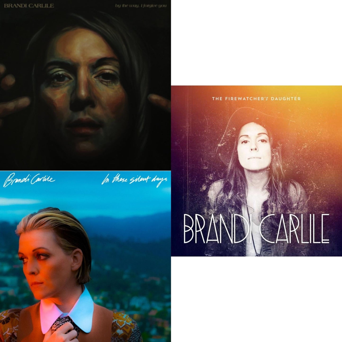 Brandi Carlile - In These Silent Days & By The Way, I Forgive You (Dl Card) & Firewatcher's Daughter (2LP/White Vinyl)