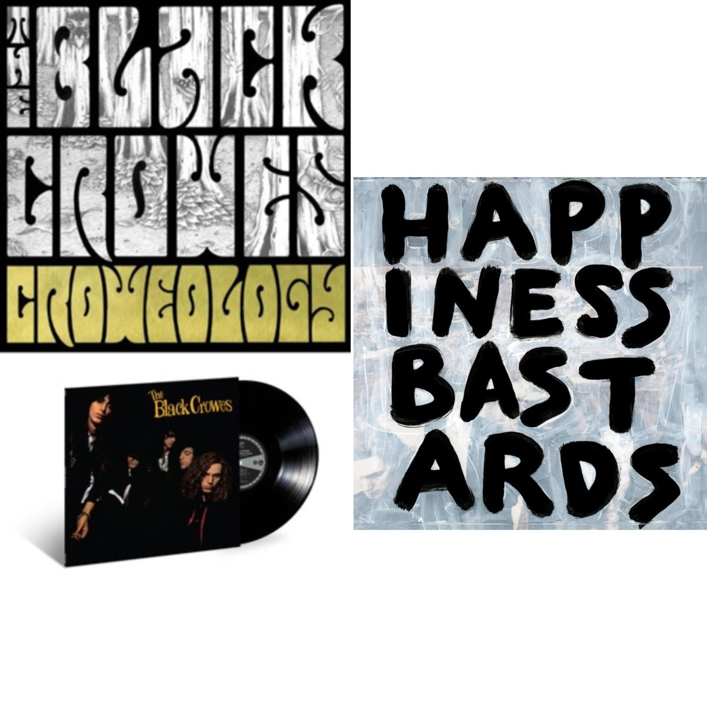 Black Crowes - Croweology & Happiness Bastards (180G) & Shake Your Money Maker (2020 Remaster) - LP Vinyl Bundle