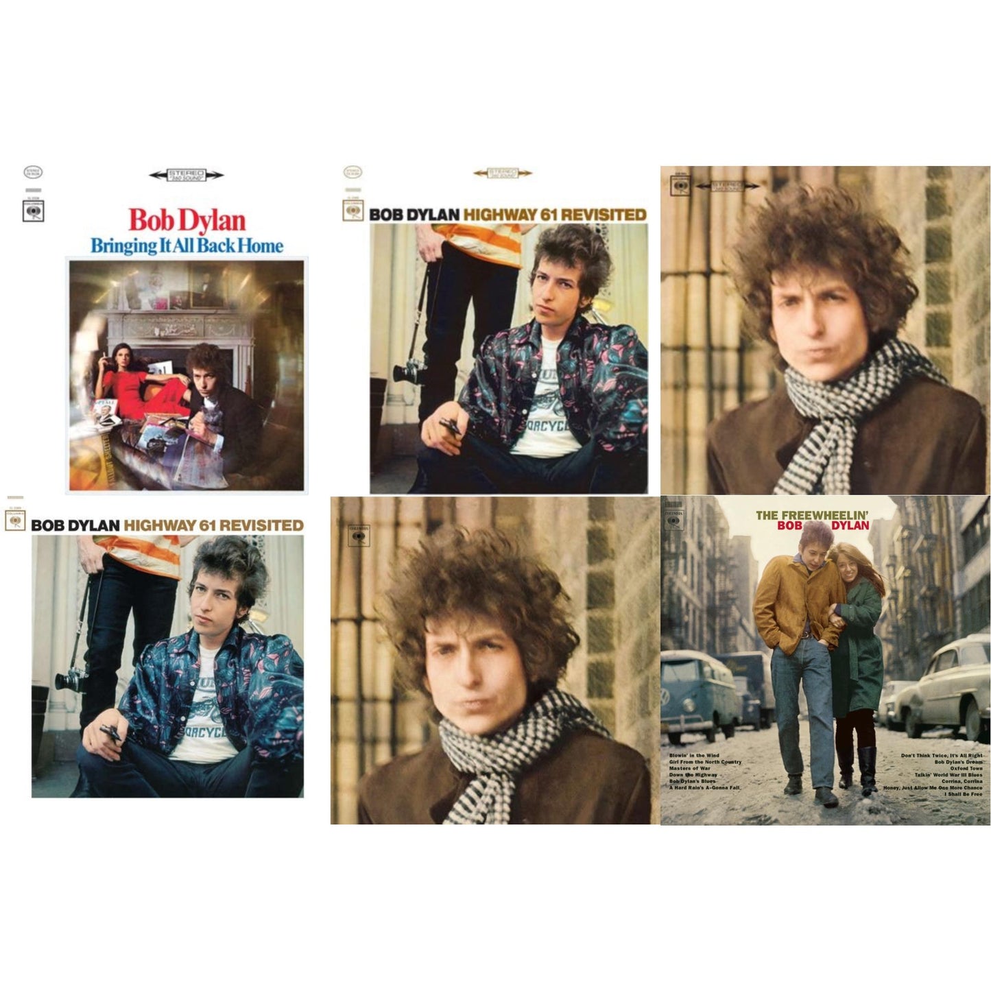Bob Dylan - Bringing It All Back Home & Highway 61 Revisited & Blonde On Blonde & Highway 61 Revisited & Blonde On Blonde & Freewheelin Bob Dylan (140G/Dl Code) - LP Vinyl Bundle
