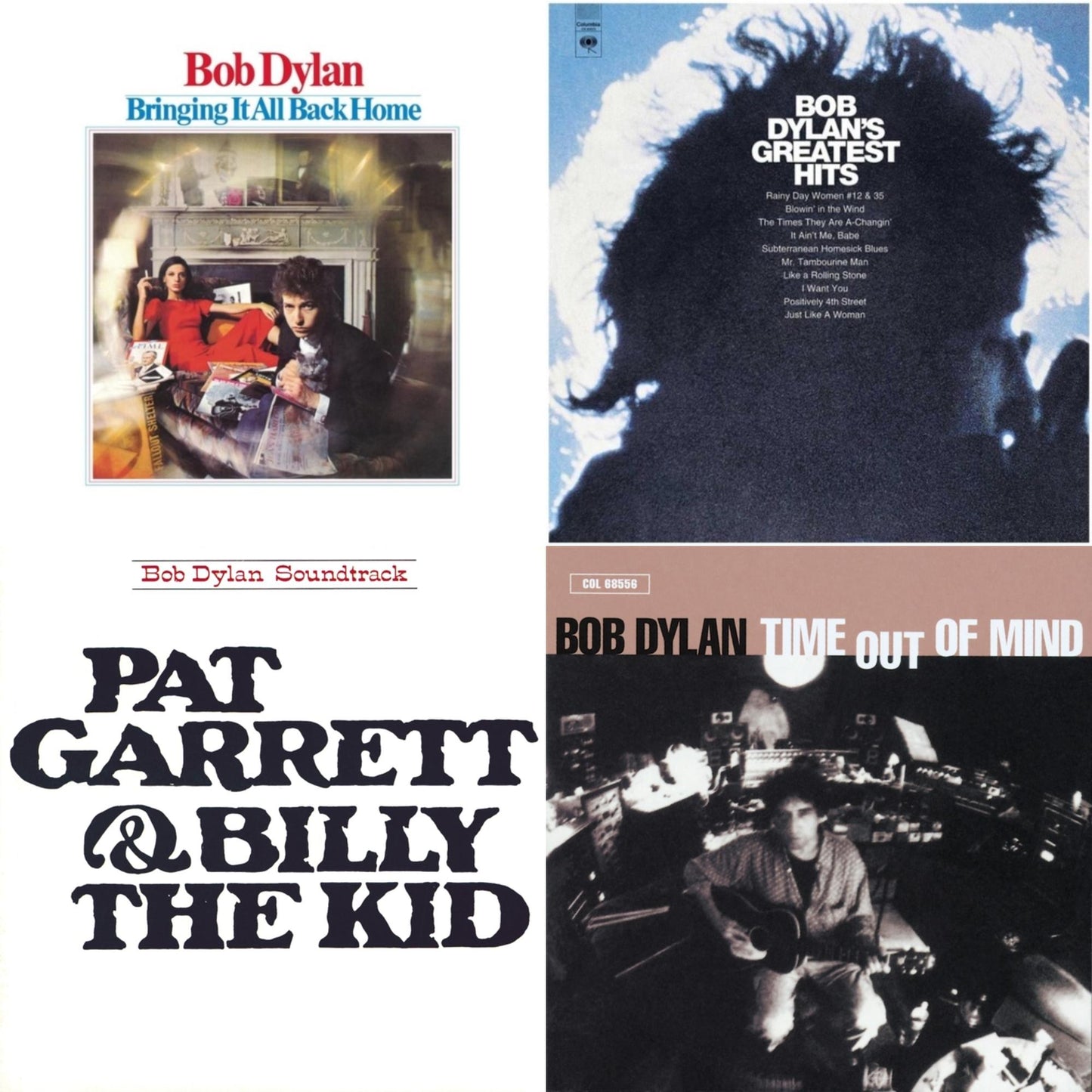 Bob Dylan - Greatest Hits Vol.1 & Time Out Of Mind & Bringing It All Back Home & Pat Garrett & Billy The Kid - CD Bundle