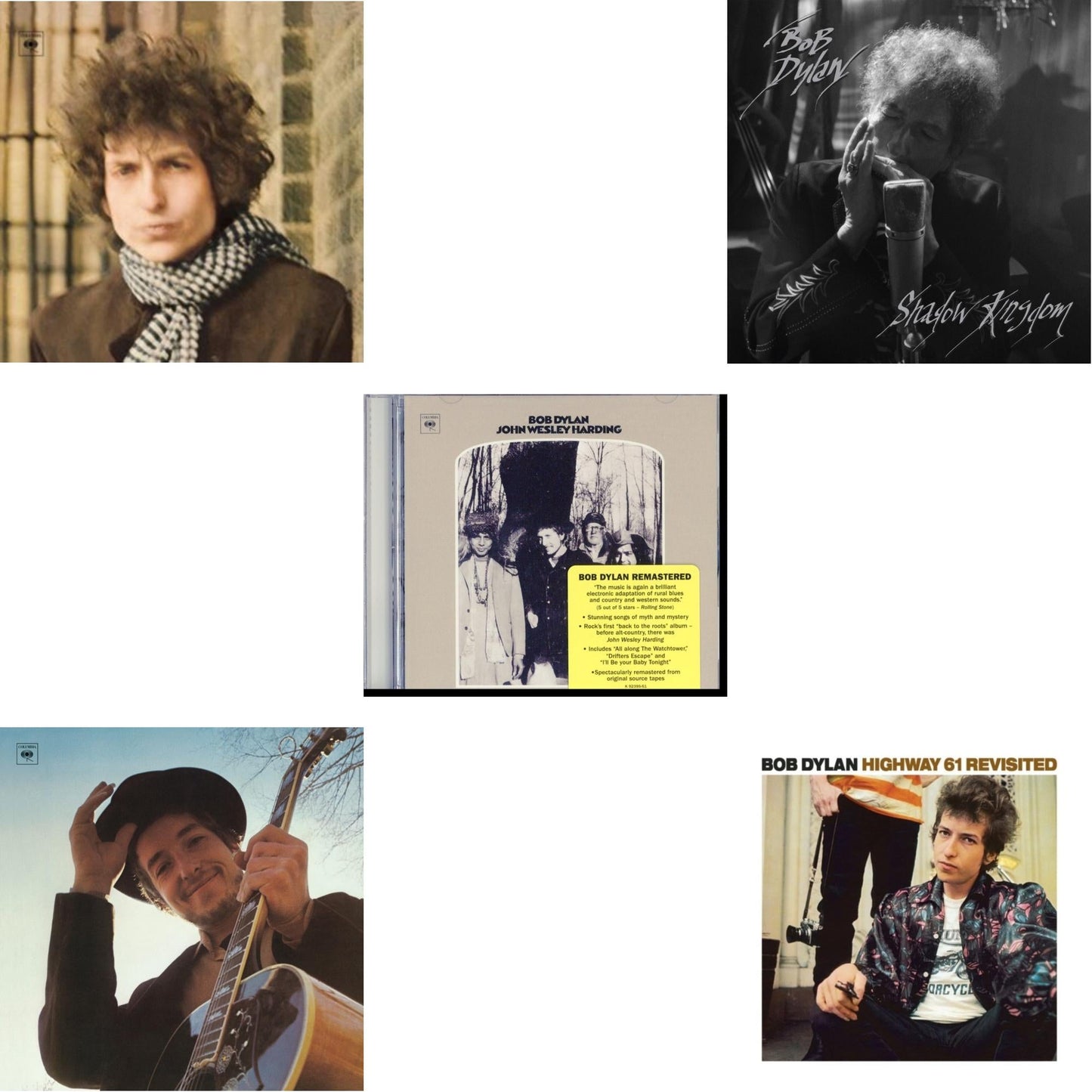 Bob Dylan - Shadow Kingdom & Nashville Skyline & John Wesley Harding & Highway 61 Revisited & Blonde On Blonde - CD Bundle