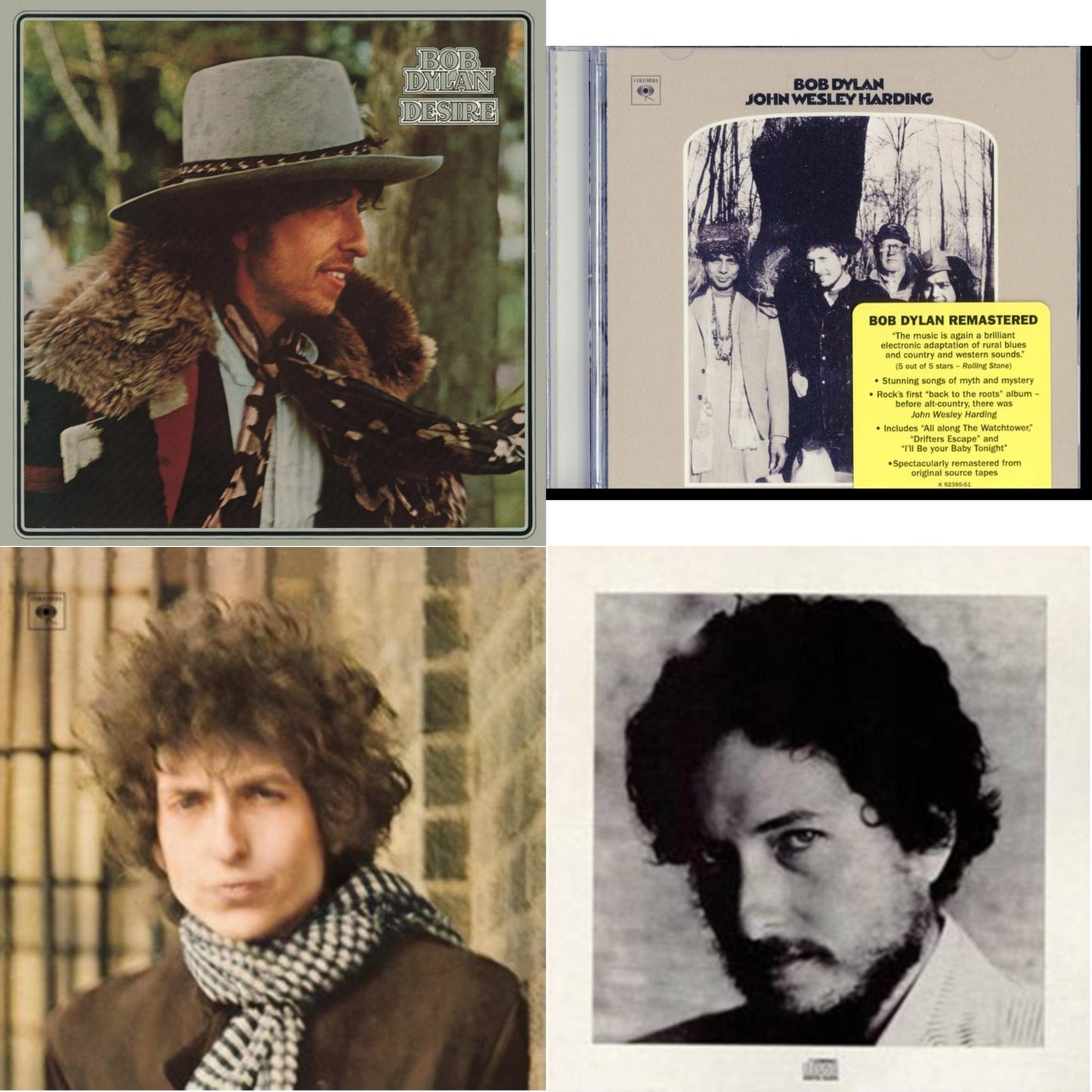 Bob Dylan - Desire & John Wesley Harding & Blonde On Blonde & New Morning - CD Bundle