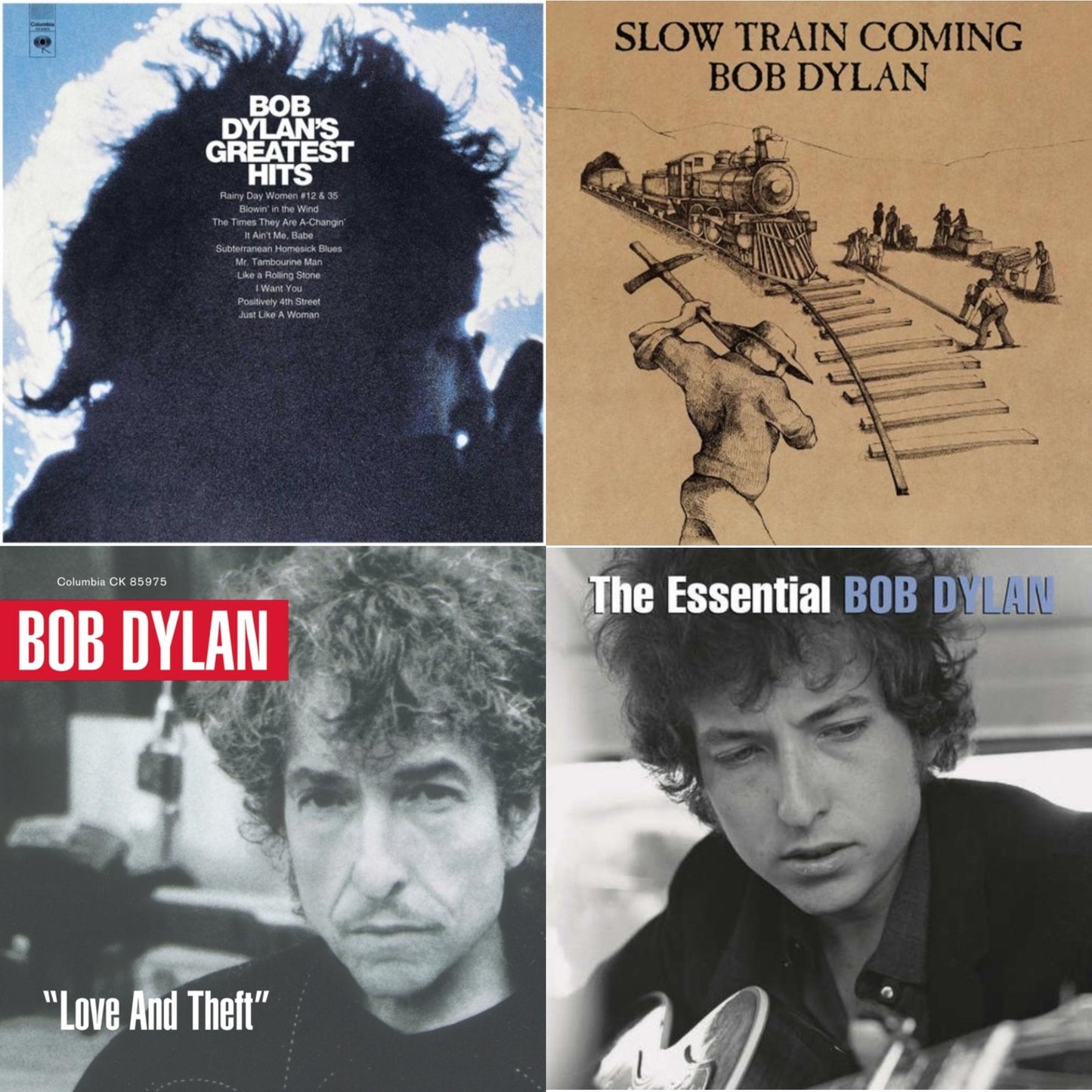 Bob Dylan - Greatest Hits Vol.1 & Slow Train Coming & Love & Theft & Essential Bob Dylan - CD Bundle