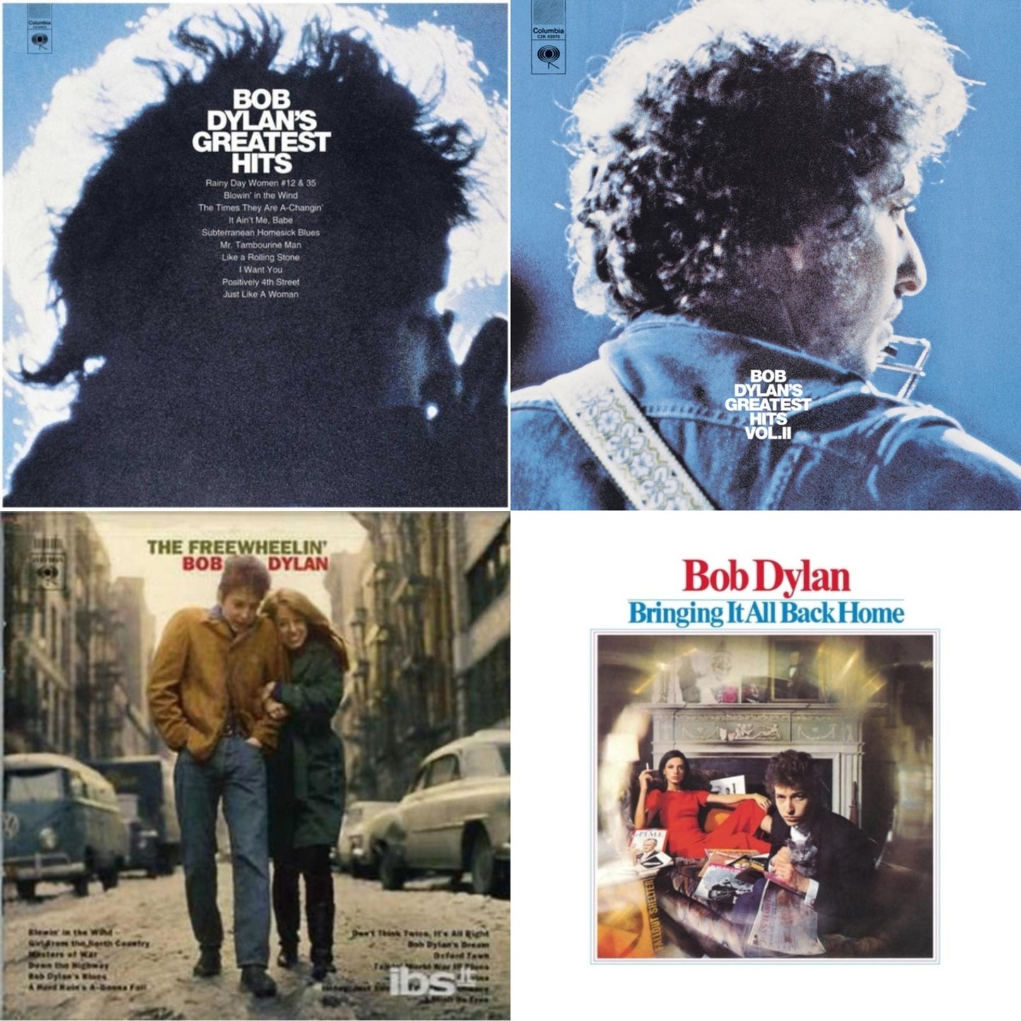 Bob Dylan - Greatest Hits Vol.1 & Greatest Hits Vol.2 & Freewheelin Bob Dylan & Bringing It All Back Home - CD Bundle