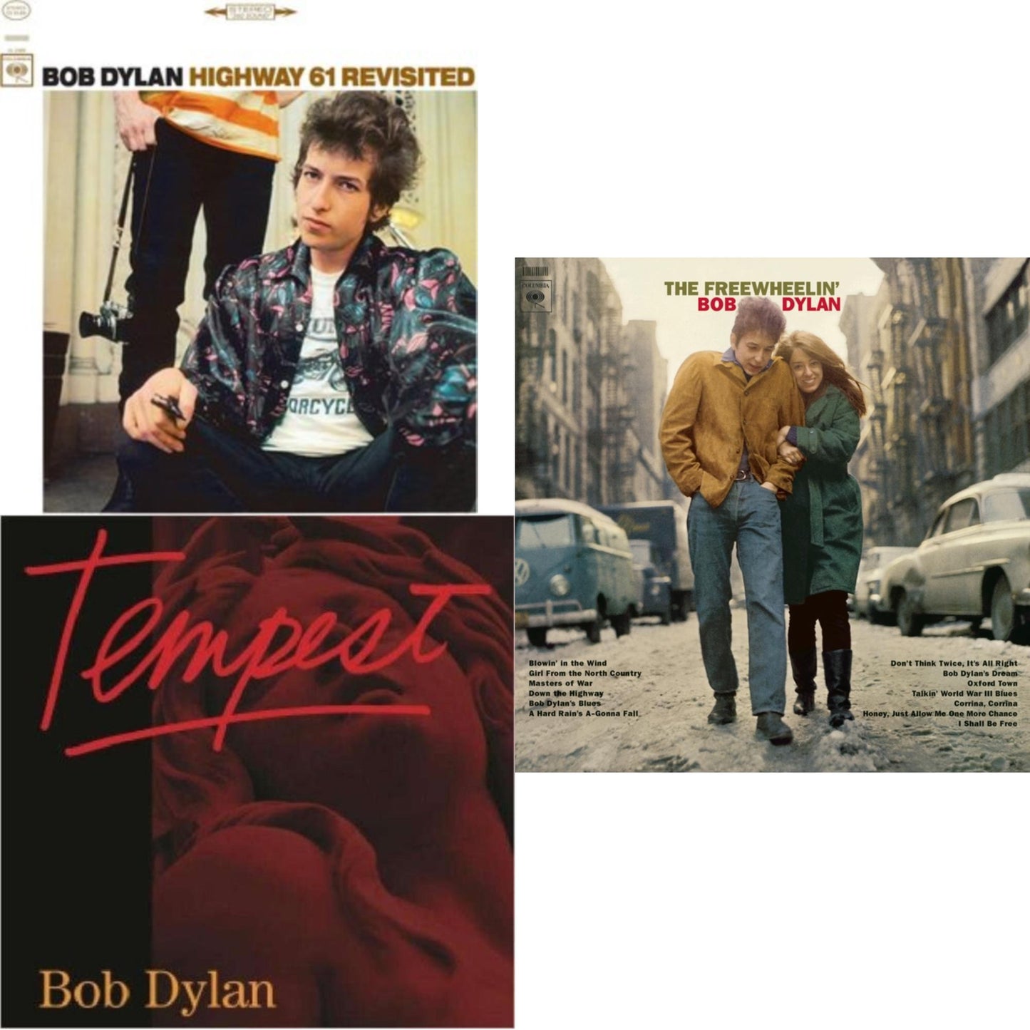 Bob Dylan - Highway 61 Revisited & Tempest (2LP/CD/180G/Gatefold) & Freewheelin Bob Dylan (140G/Dl Code)