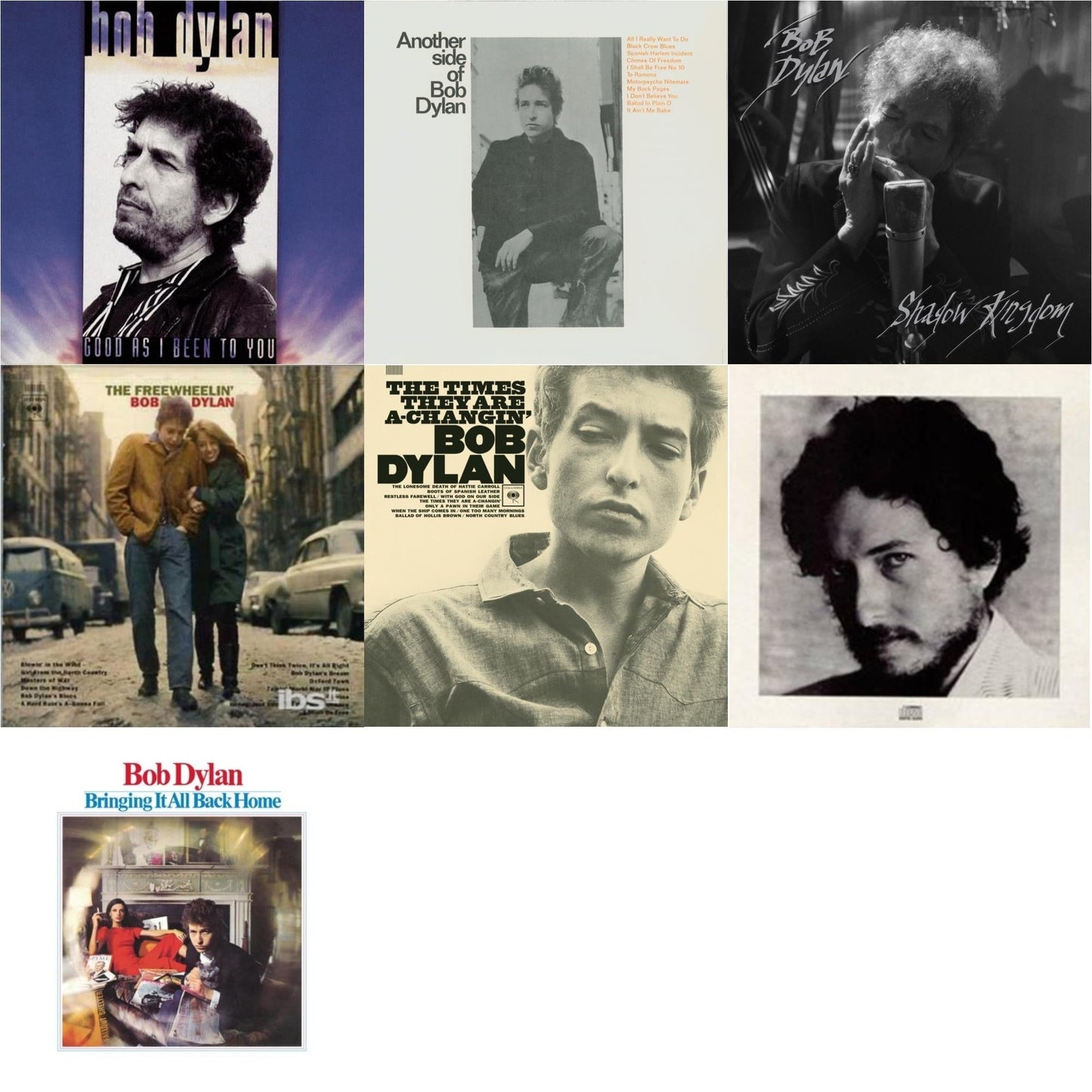Bob Dylan - Shadow Kingdom & Freewheelin Bob Dylan & Bringing It All Back Home & Times They Are A-Changin & New Morning & Good As I Been To You & Another Side Of Bob Dylan - CD Bundle