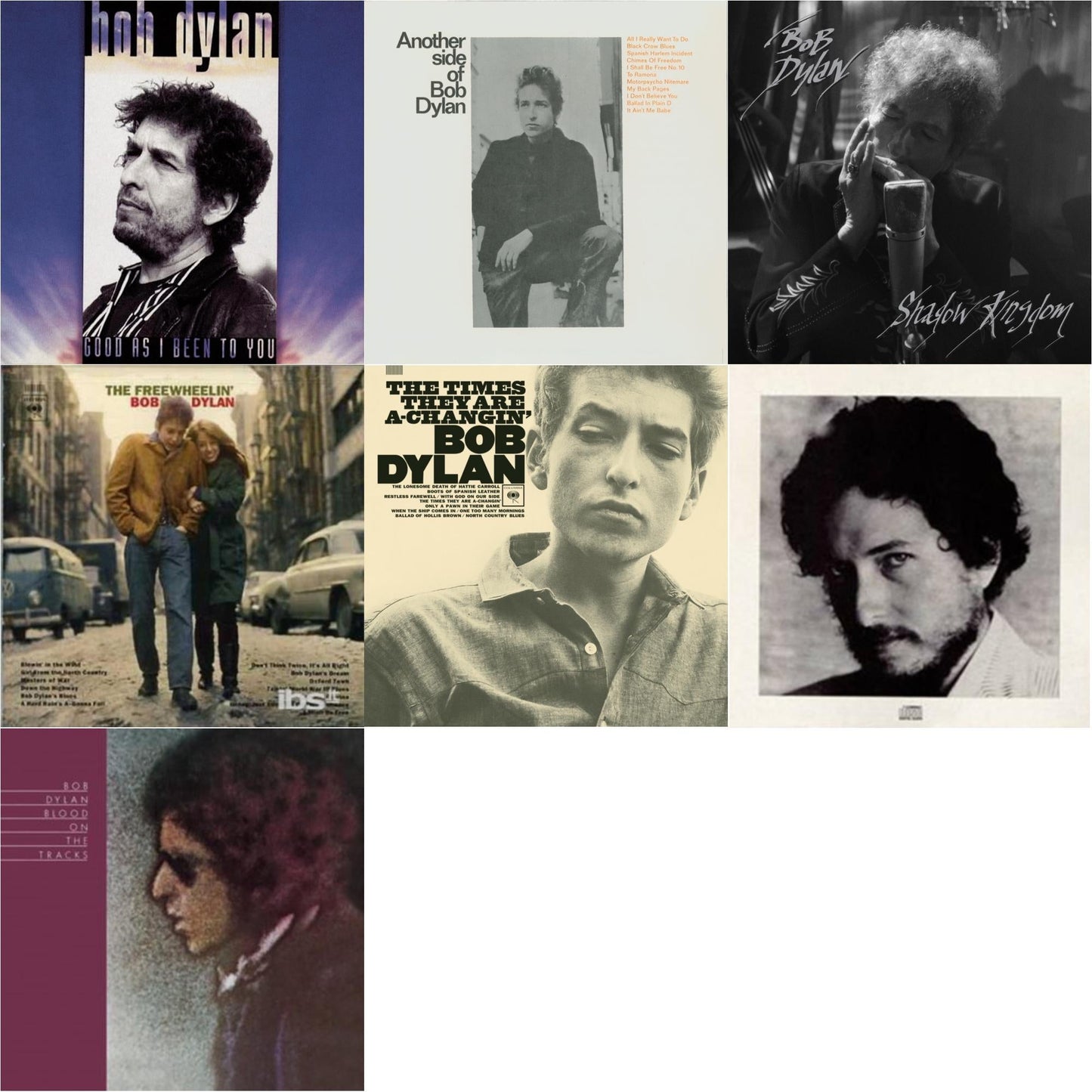 Bob Dylan - Shadow Kingdom & Freewheelin Bob Dylan & Blood On The Tracks & Times They Are A-Changin & New Morning & Good As I Been To You & Another Side Of Bob Dylan - CD Bundle
