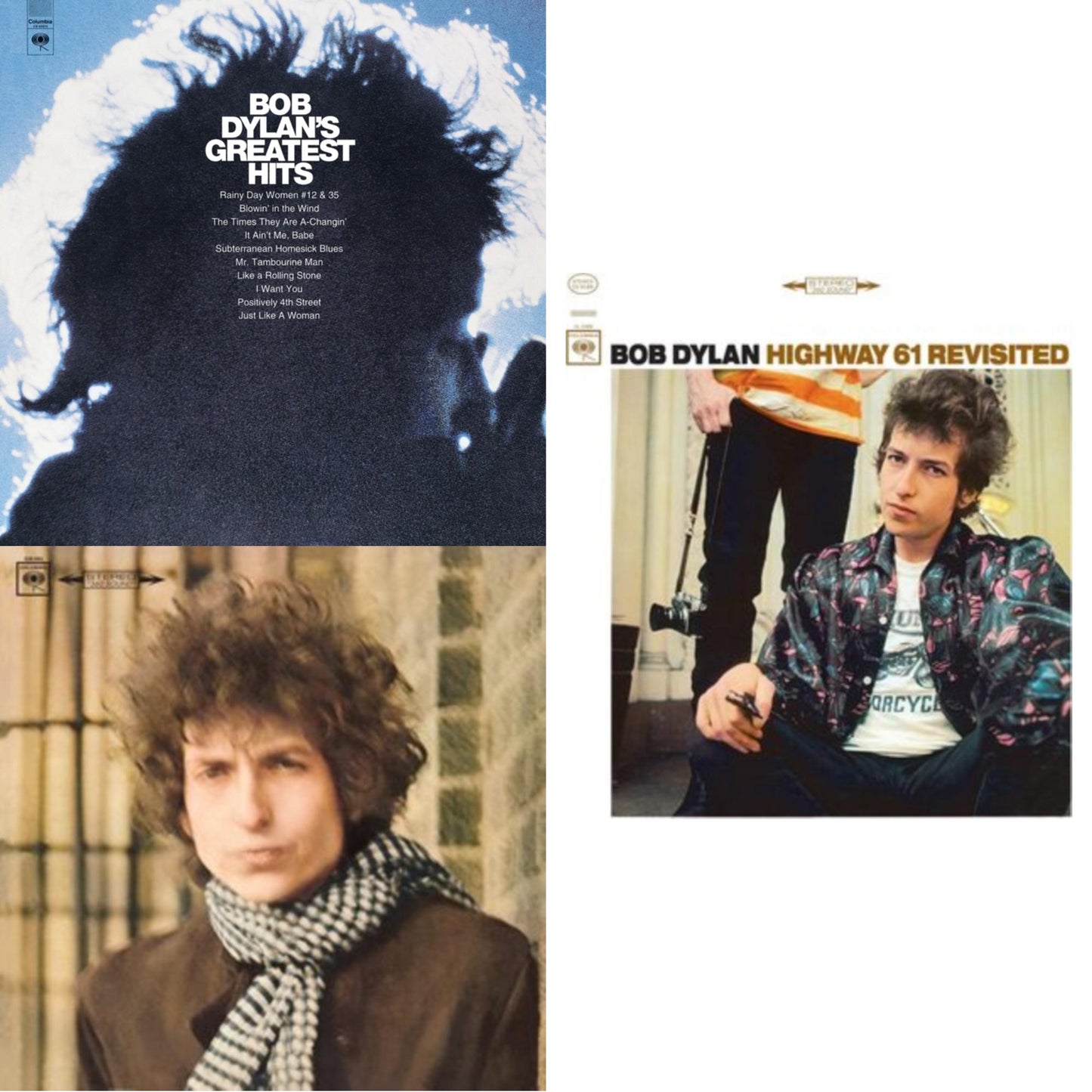 Bob Dylan - Highway 61 Revisited & Blonde On Blonde & Greatest Hits (150G/Dl Card) - LP Vinyl Bundle