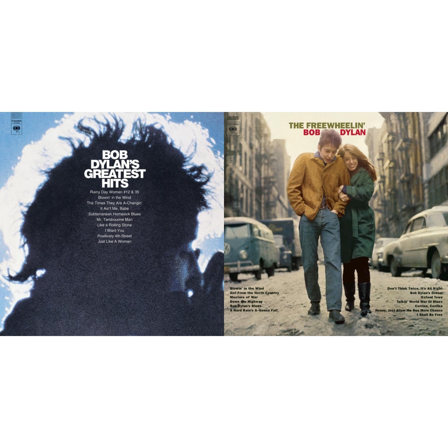 Bob Dylan - Freewheelin Bob Dylan (140G/Dl Code) & Greatest Hits (150G/Dl Card) - LP Vinyl Bundle