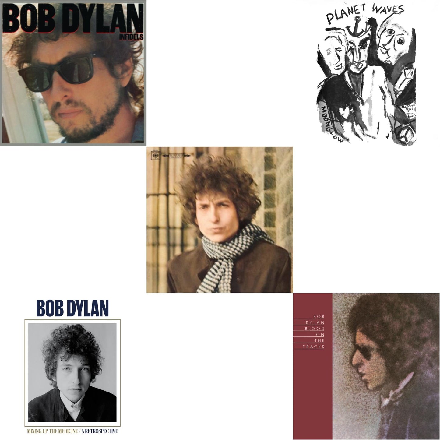 Bob Dylan - Infidels (150G/Dl Insert) & Planet Waves (150G LP Vinyl/Dl) & Blood On The Tracks (150G/Dl Insert) & Blonde On Blonde & Mixing Up The Medicine
