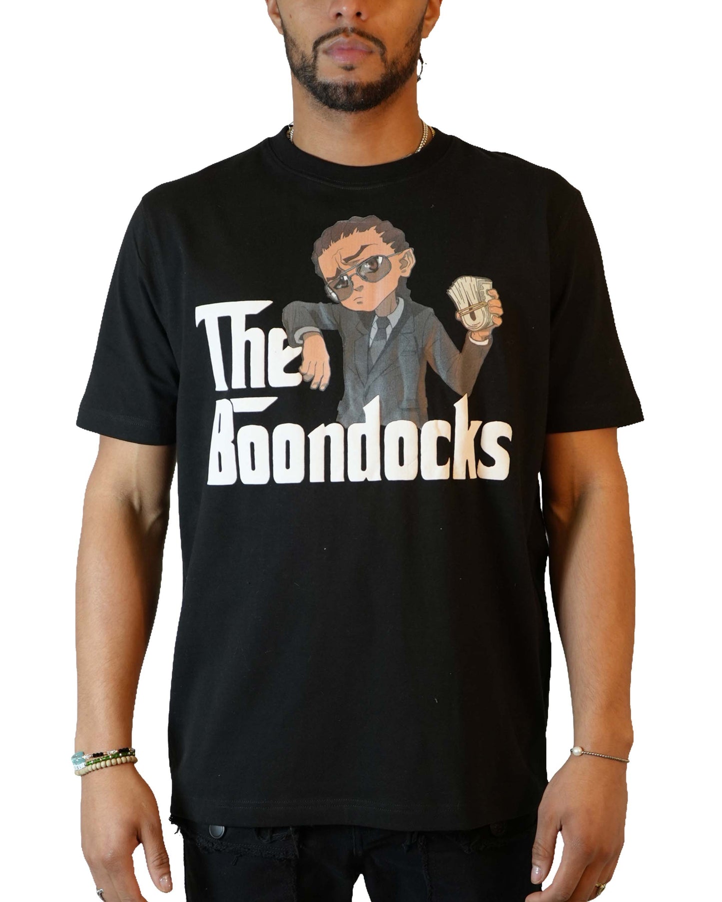 The Boondocks - Riley Godfather Black Mens T Shirt