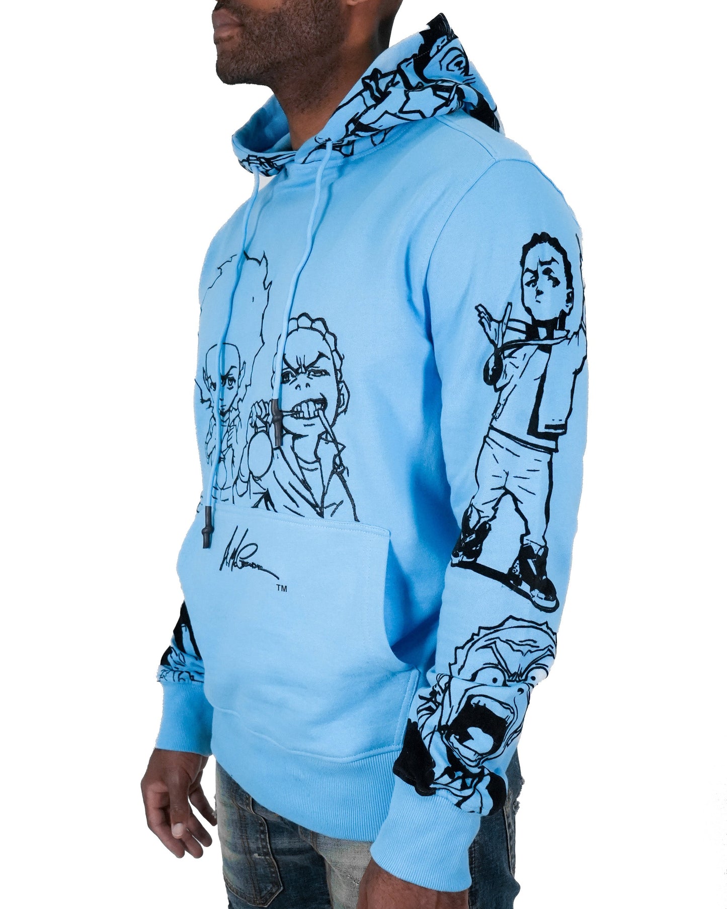 deKryptic x The Boondocks - Gold Winners Outline Blue Mens Hoodie