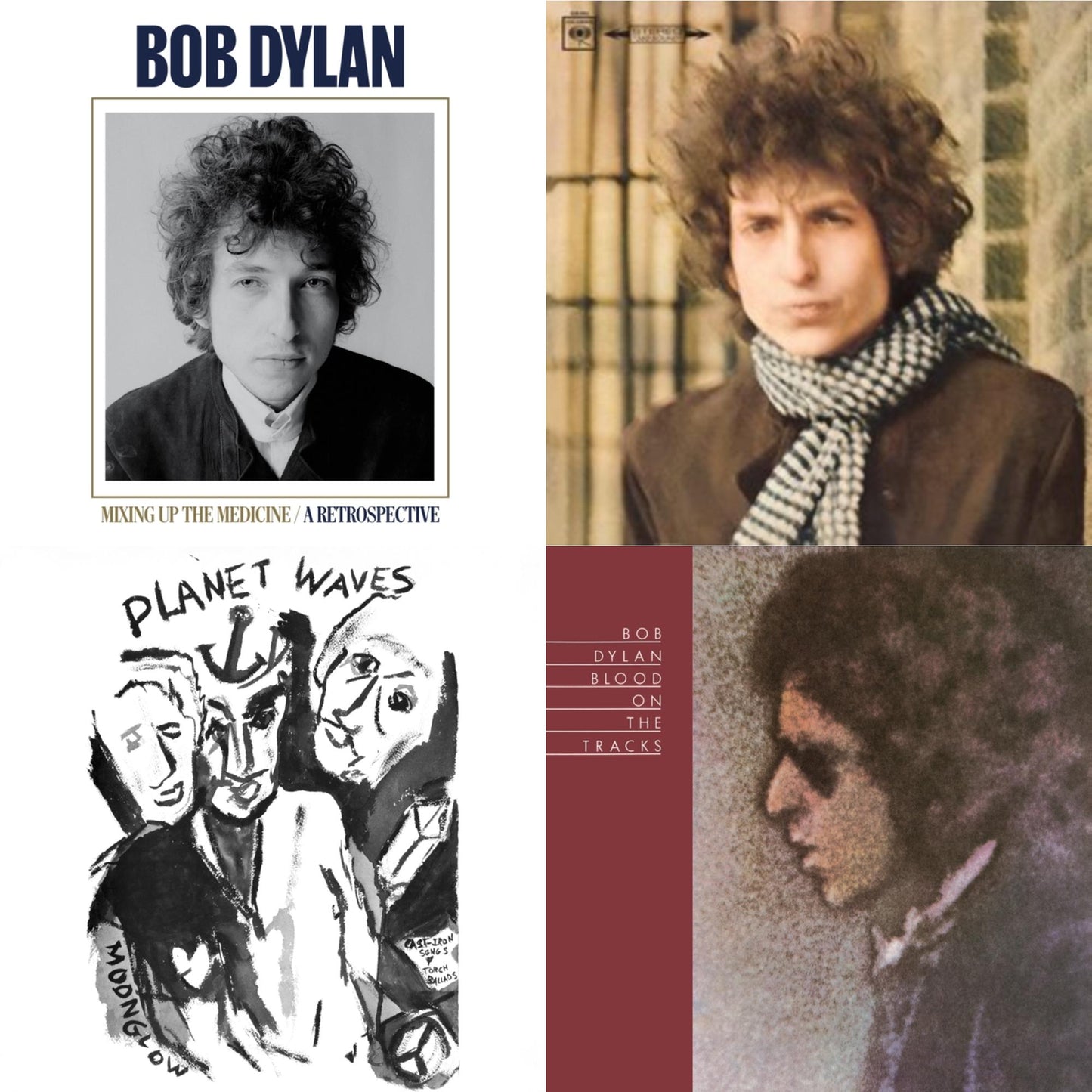 Bob Dylan - Planet Waves (150G LP Vinyl/Dl) & Blood On The Tracks (150G/Dl Insert) & Blonde On Blonde & Mixing Up The Medicine