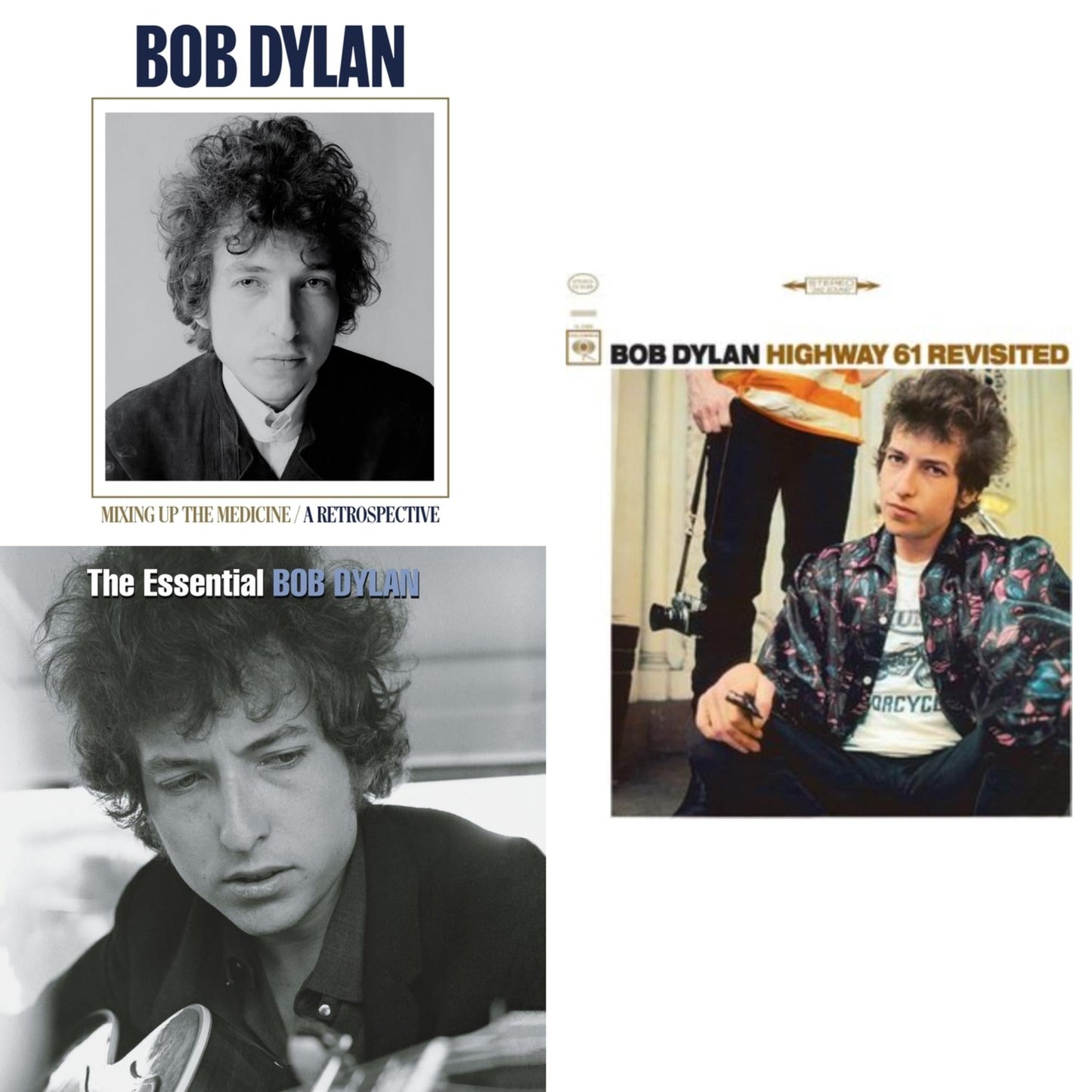 Bob Dylan - Highway 61 Revisited & Mixing Up The Medicine & Essential Bob Dylan - LP Vinyl Bundle