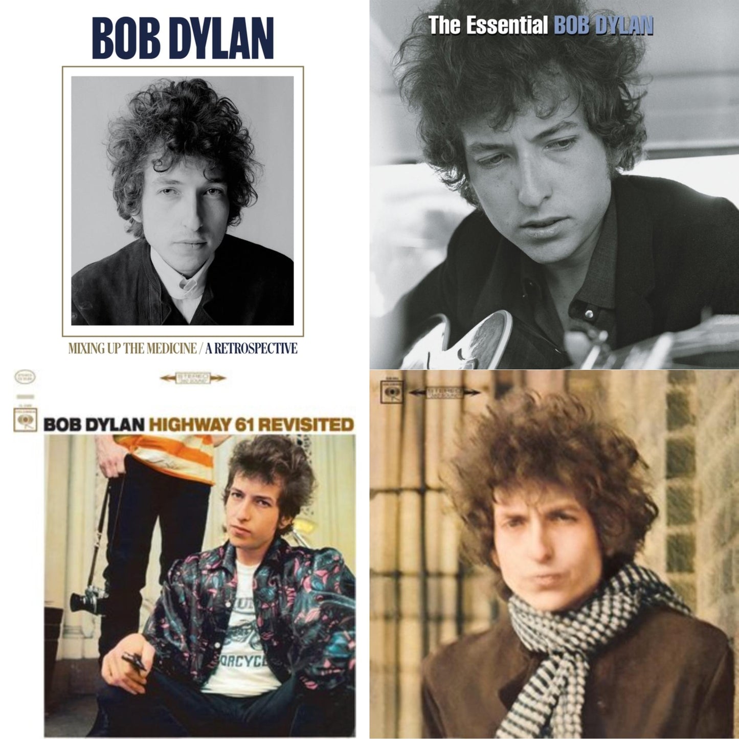 Bob Dylan - Highway 61 Revisited & Blonde On Blonde & Mixing Up The Medicine & Essential Bob Dylan - LP Vinyl Bundle