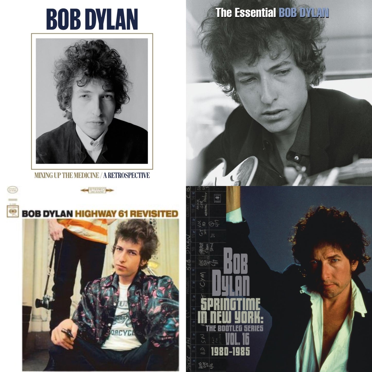 Bob Dylan - Springtime In New York: The Bootleg Series Vol. 16 (1980-1985) (2LP) & Highway 61 Revisited & Mixing Up The Medicine & Essential Bob Dylan