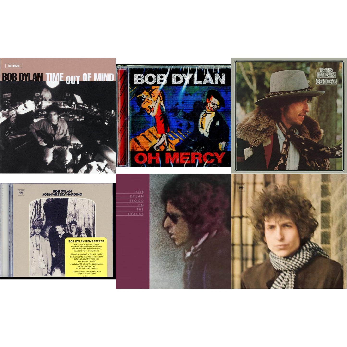 Bob Dylan - Time Out Of Mind & Oh Mercy & Desire & John Wesley Harding & Blood On The Tracks & Blonde On Blonde - CD Bundle