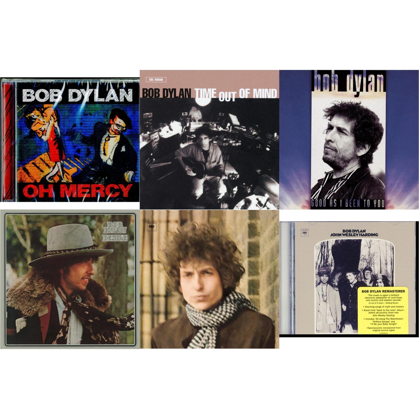 Bob Dylan - Time Out Of Mind & Oh Mercy & Desire & John Wesley Harding & Blonde On Blonde & Good As I Been To You - CD Bundle