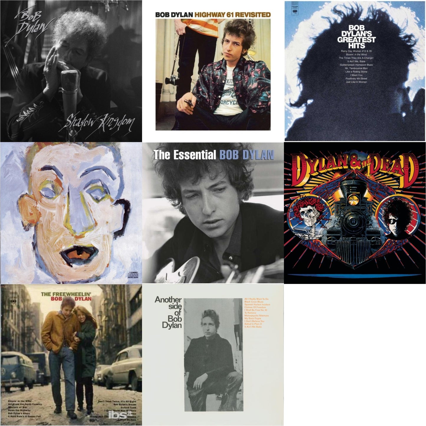 Bob Dylan - Greatest Hits Vol.1 & Shadow Kingdom & Freewheelin Bob Dylan & Highway 61 Revisited & Another Side Of Bob Dylan & Self Portrait & Dylan & The Dead & Essential Bob Dylan - CD Bundle