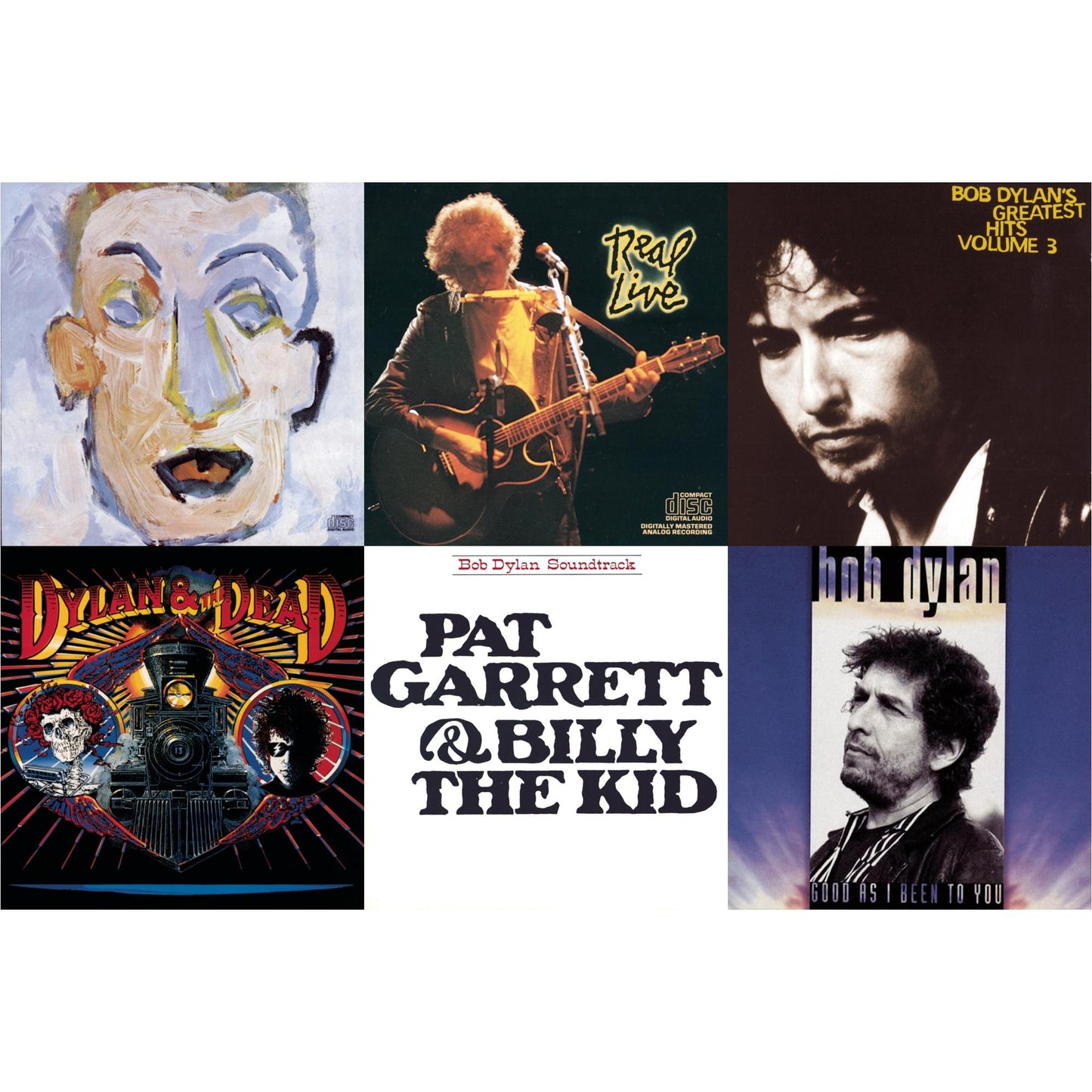 Bob Dylan - Pat Garrett & Billy The Kid & Good As I Been To You & Real Live & Greatest Hits Vol.3 & Self Portrait & Dylan & The Dead - CD Bundle