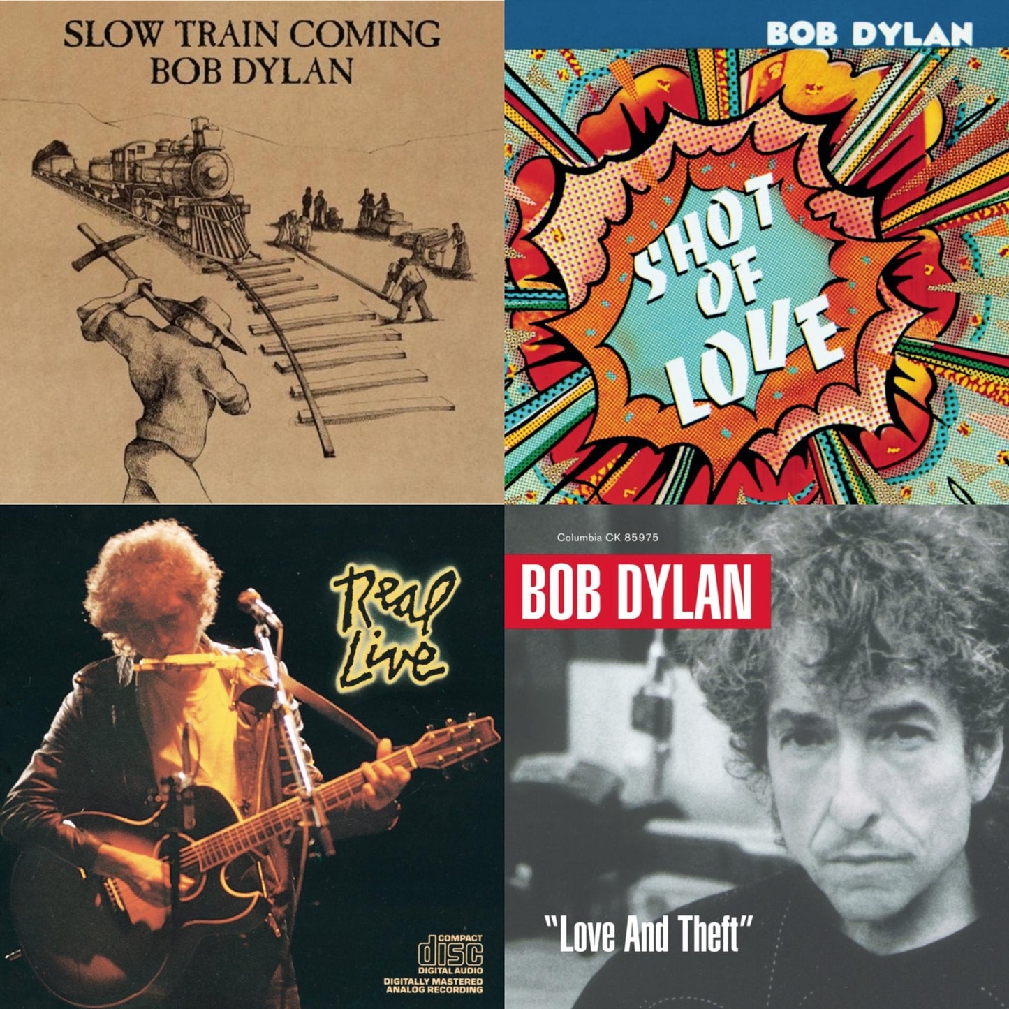 Bob Dylan - Slow Train Coming & Shot Of Love & Real Live & Love & Theft - CD Bundle