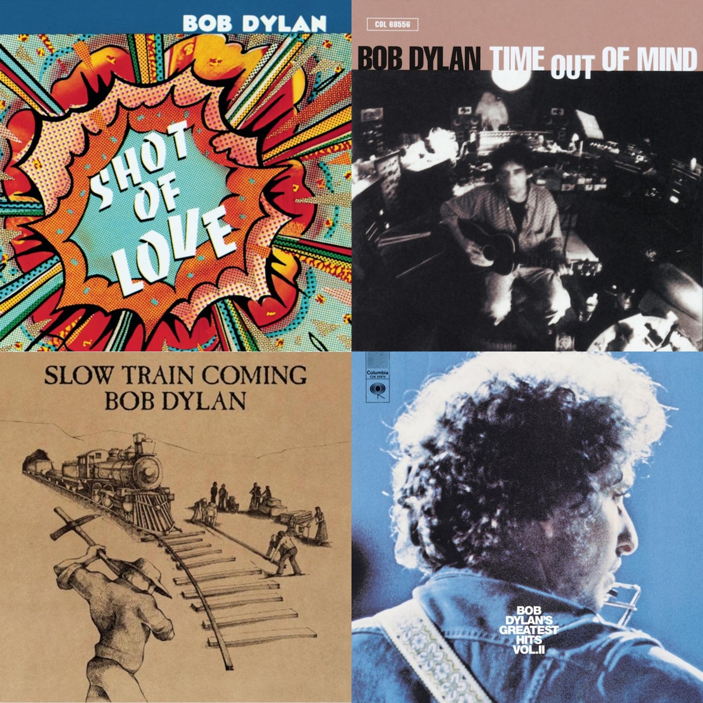 Bob Dylan - Greatest Hits Vol.2 & Time Out Of Mind & Slow Train Coming & Shot Of Love - CD Bundle